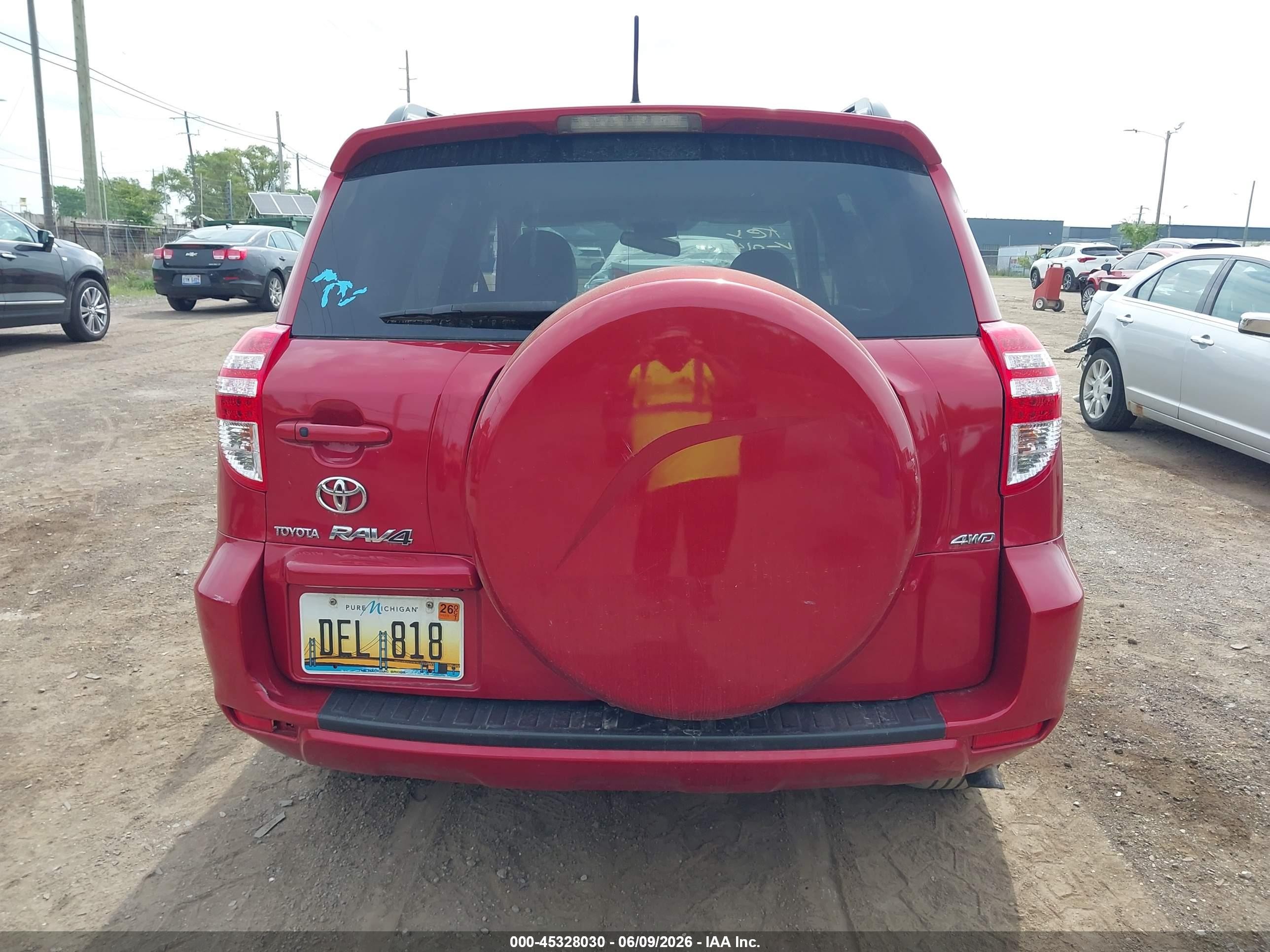 2010 Toyota Rav4 Limited V6 Red vin: 2T3DK4DVXAW014140