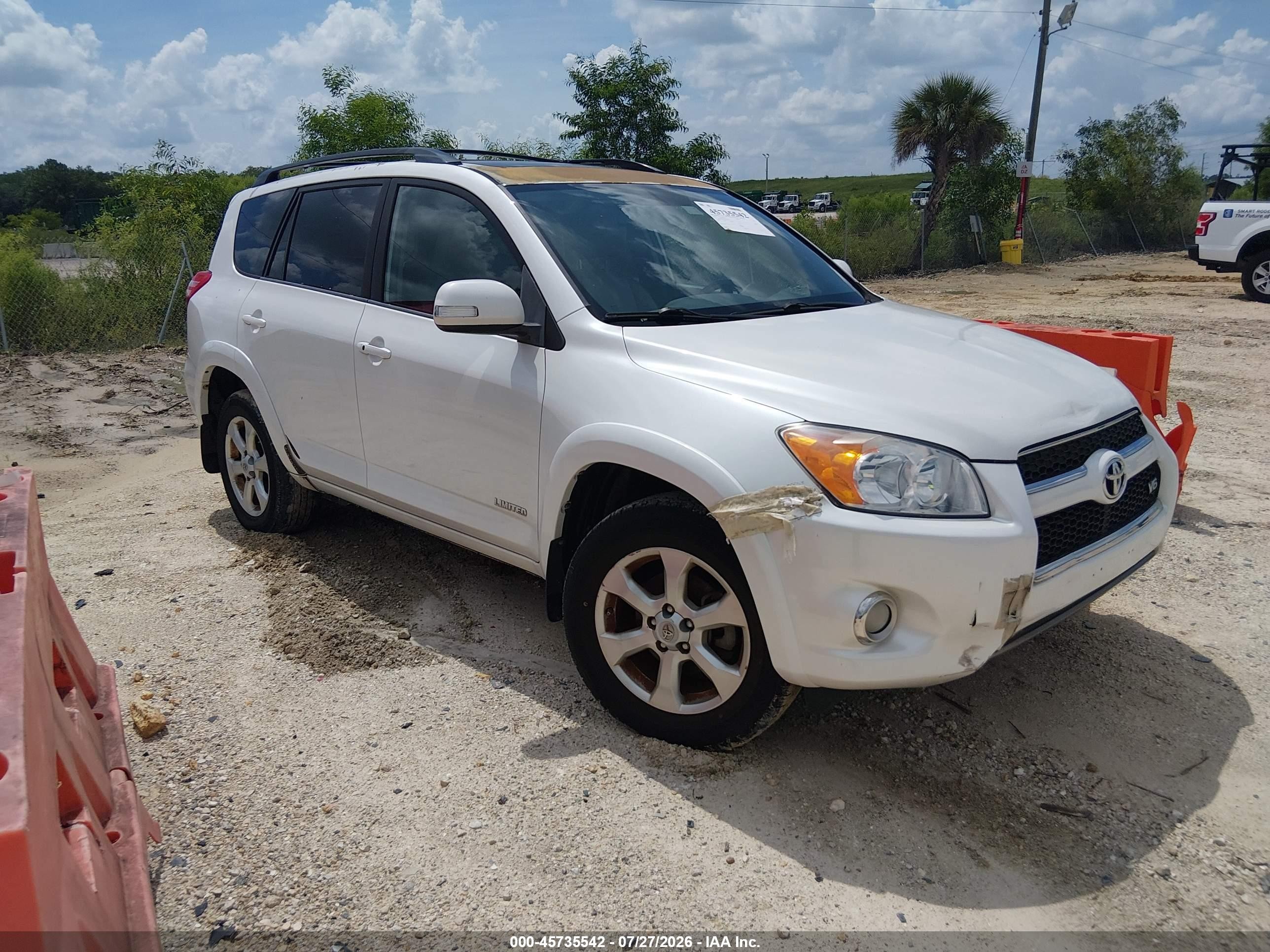 2010 Toyota Rav4 Limited V6 White vin: 2T3DK4DVXAW033125