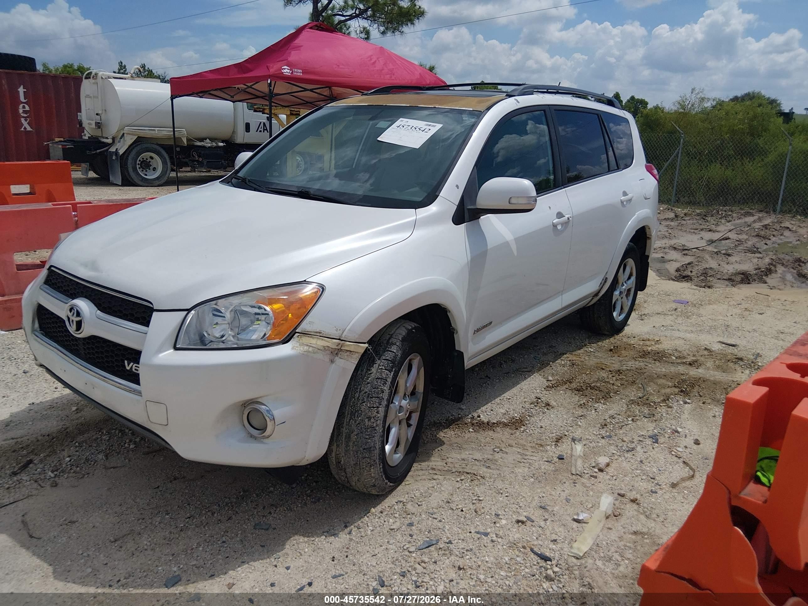 2010 Toyota Rav4 Limited V6 White vin: 2T3DK4DVXAW033125