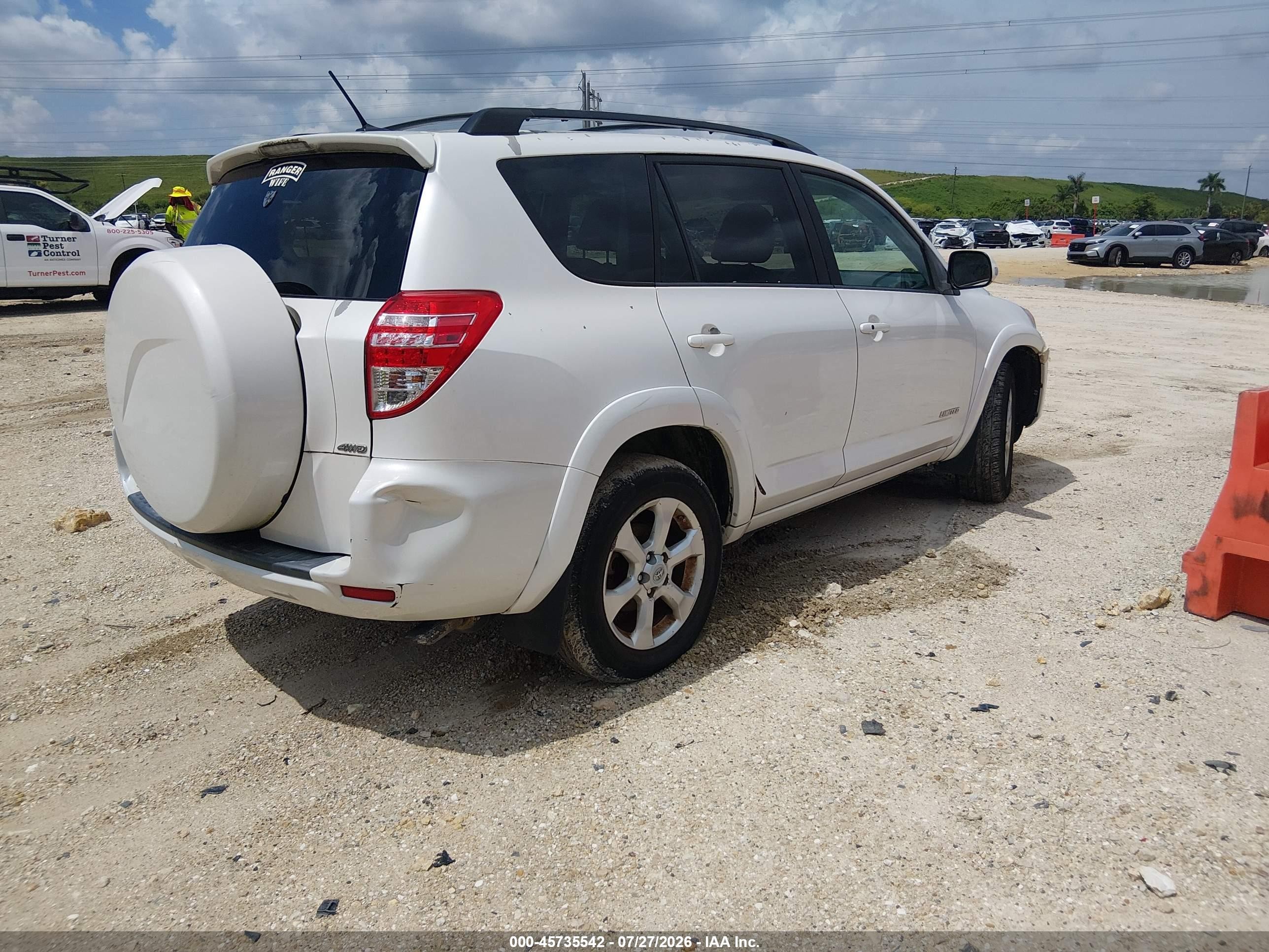 2010 Toyota Rav4 Limited V6 White vin: 2T3DK4DVXAW033125