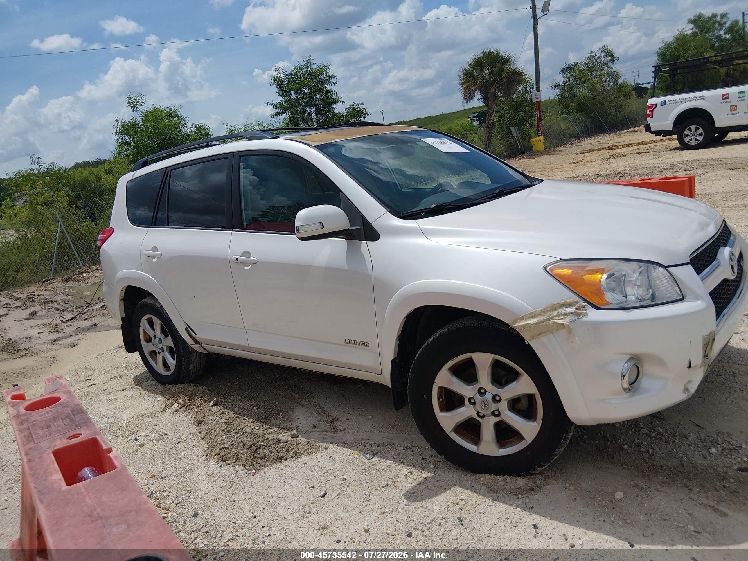 2010 Toyota Rav4 Limited V6 White vin: 2T3DK4DVXAW033125
