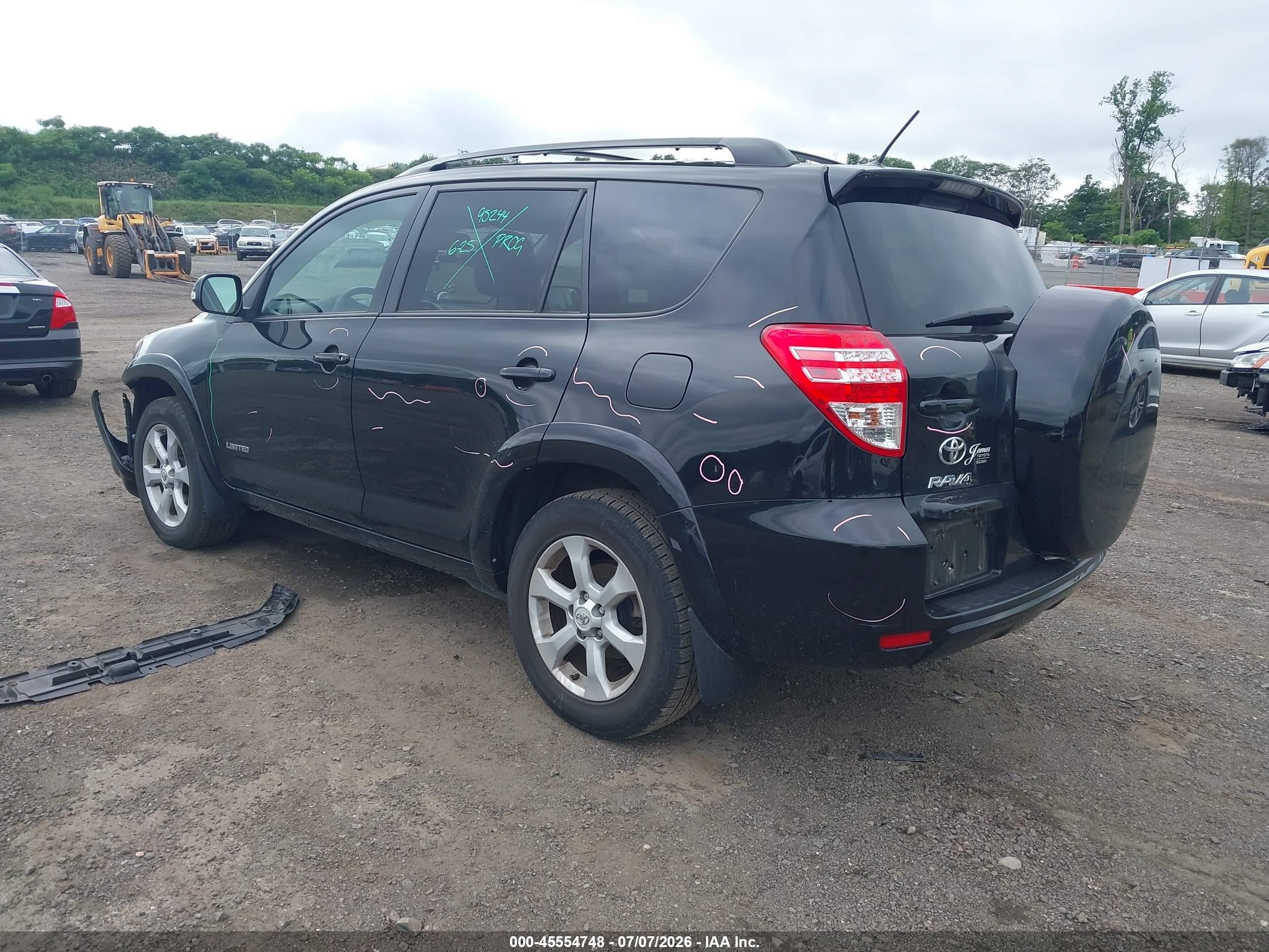 2012 Toyota Rav4 Limited V6 Черный vin: 2T3DK4DVXCW071053