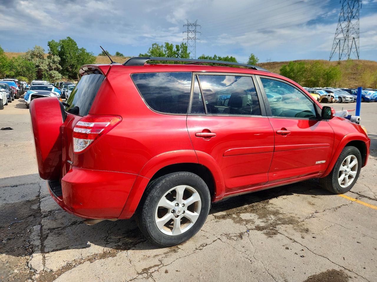 2012 Toyota Rav4 Limited Red vin: 2T3DK4DVXCW073577