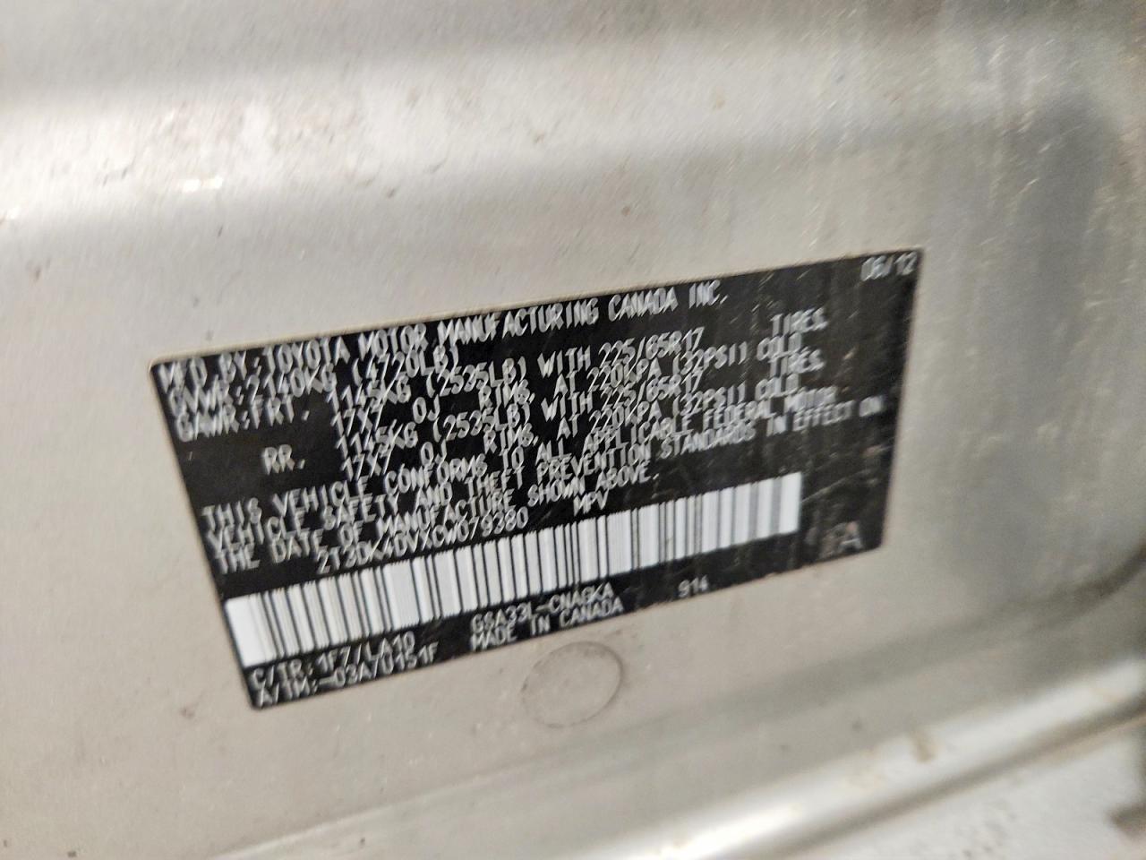 2012 Toyota Rav4 Limited Silver vin: 2T3DK4DVXCW079380