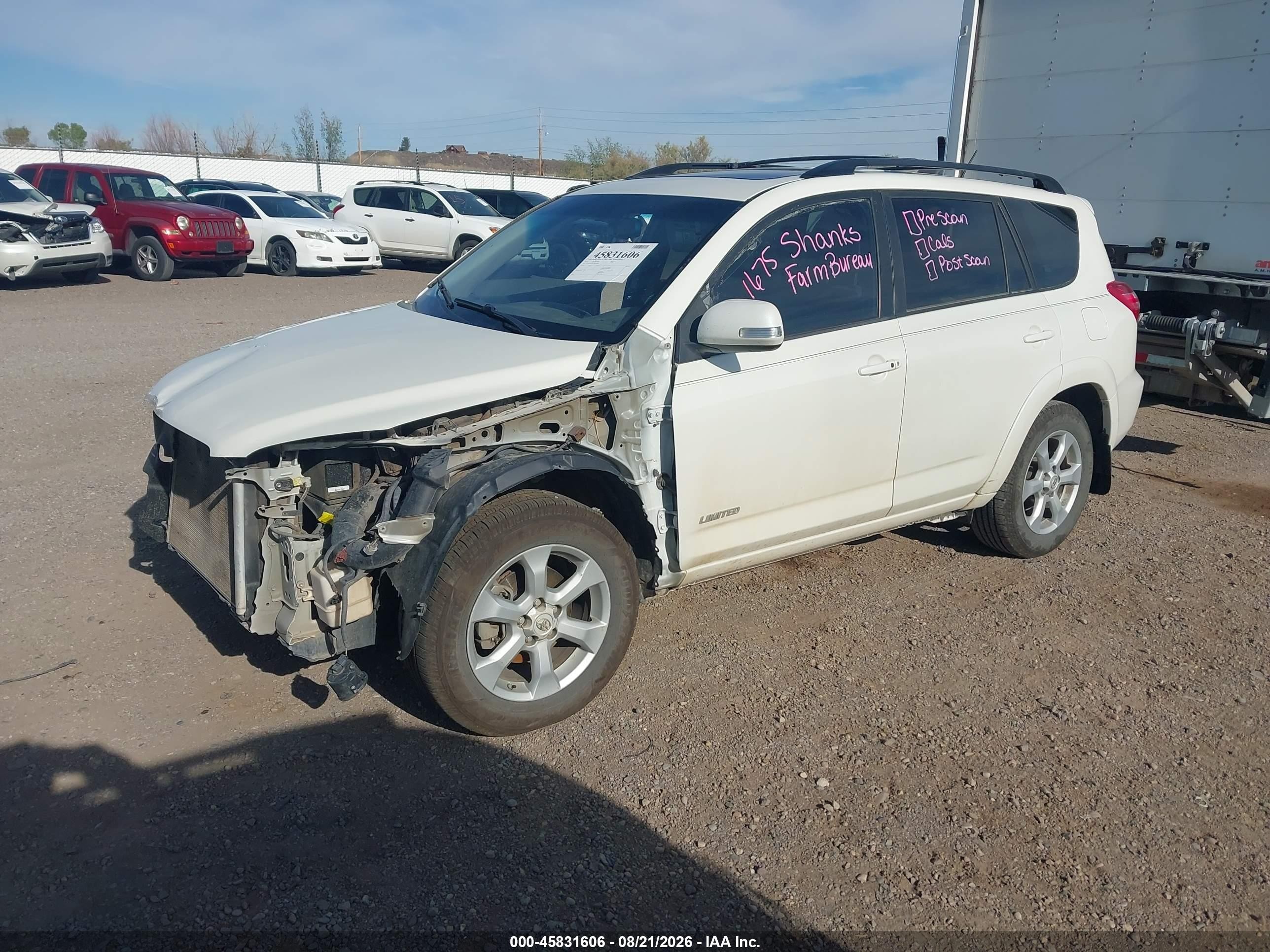 2012 Toyota Rav4 Limited V6 White vin: 2T3DK4DVXCW079704