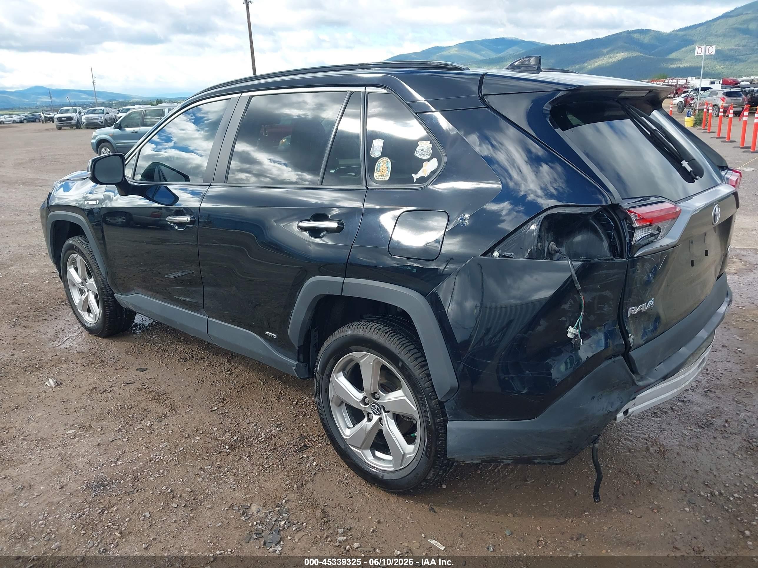 2019 Toyota Rav4 Hybrid Limited Black vin: 2T3DWRFV9KW019023