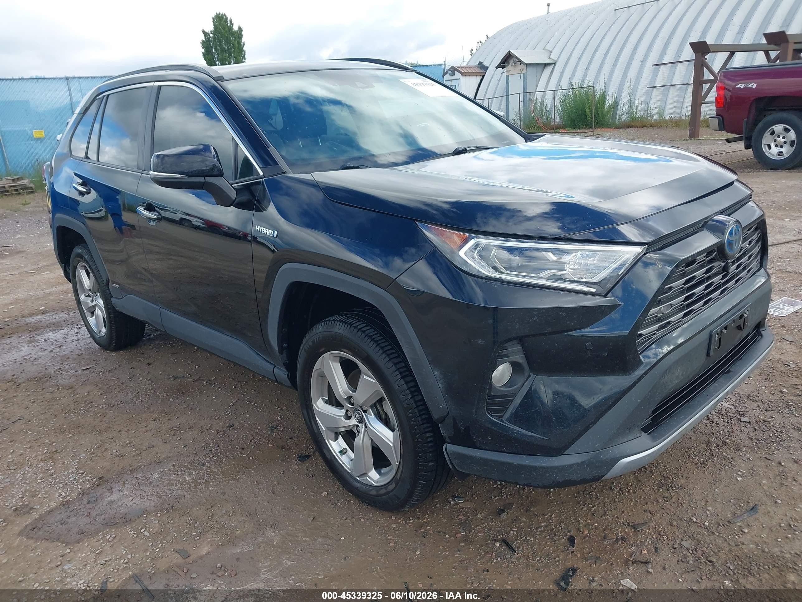 2019 Toyota Rav4 Hybrid Limited Black vin: 2T3DWRFV9KW019023