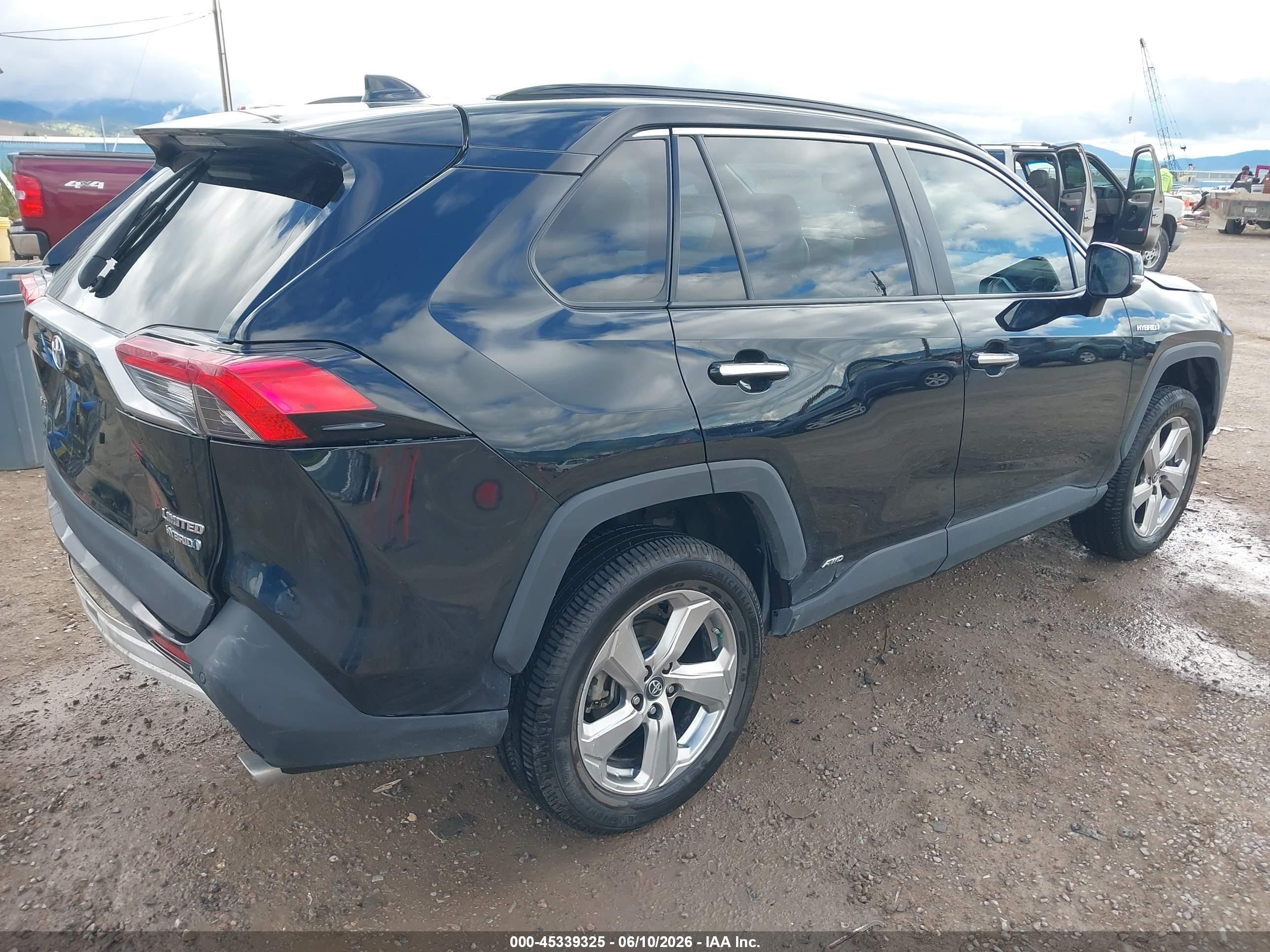 2019 Toyota Rav4 Hybrid Limited Black vin: 2T3DWRFV9KW019023