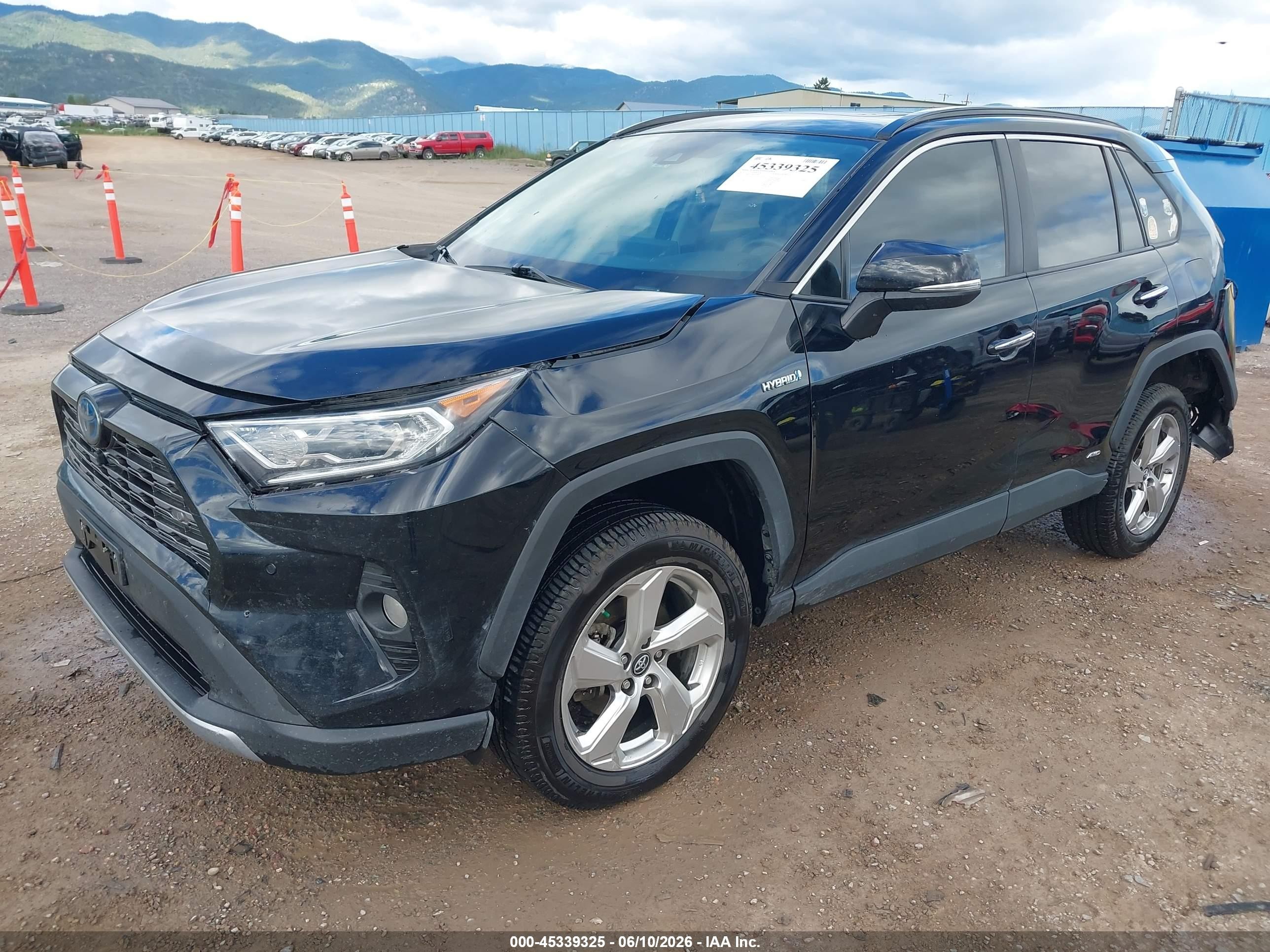 2019 Toyota Rav4 Hybrid Limited Black vin: 2T3DWRFV9KW019023