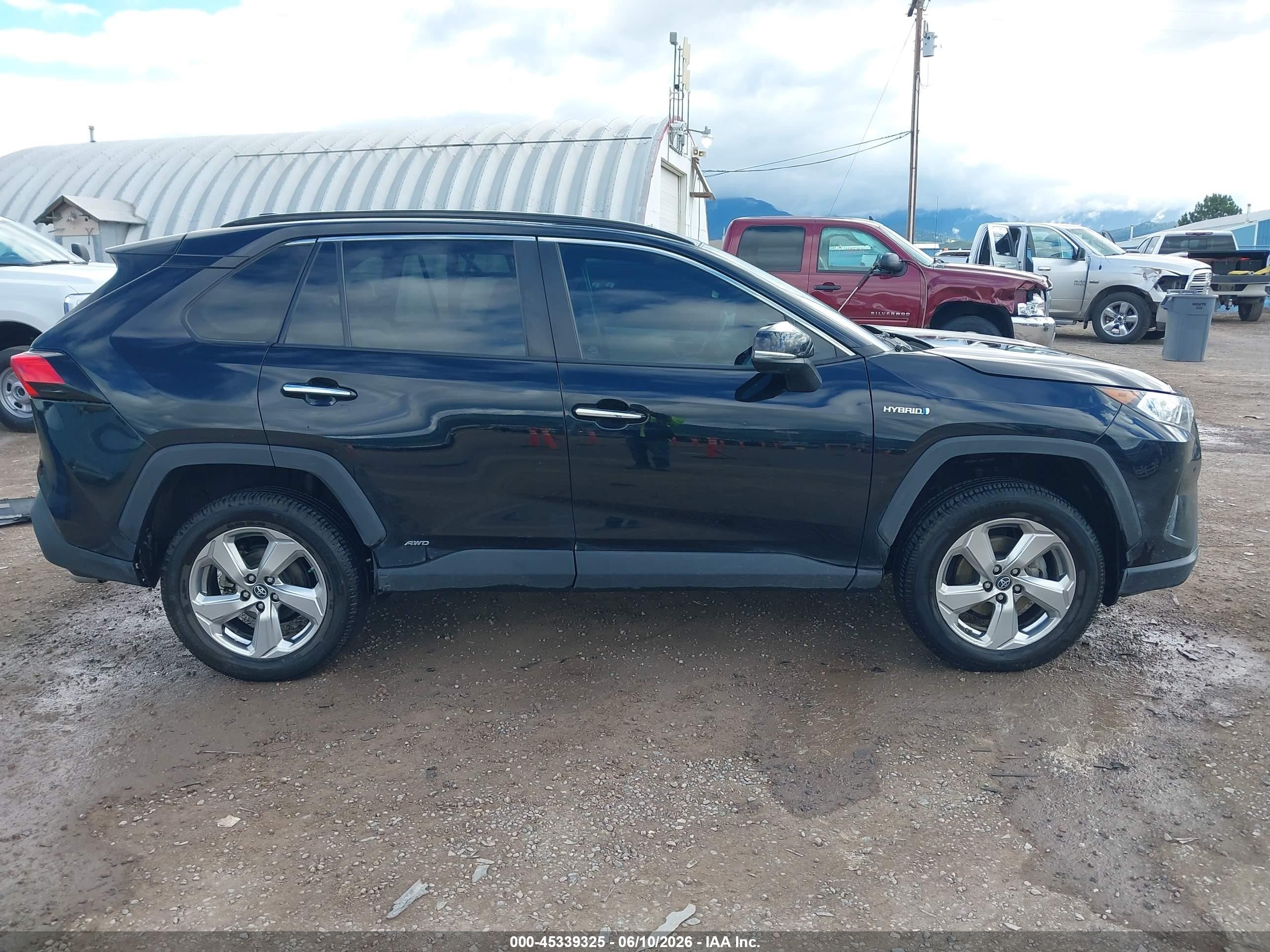 2019 Toyota Rav4 Hybrid Limited Black vin: 2T3DWRFV9KW019023
