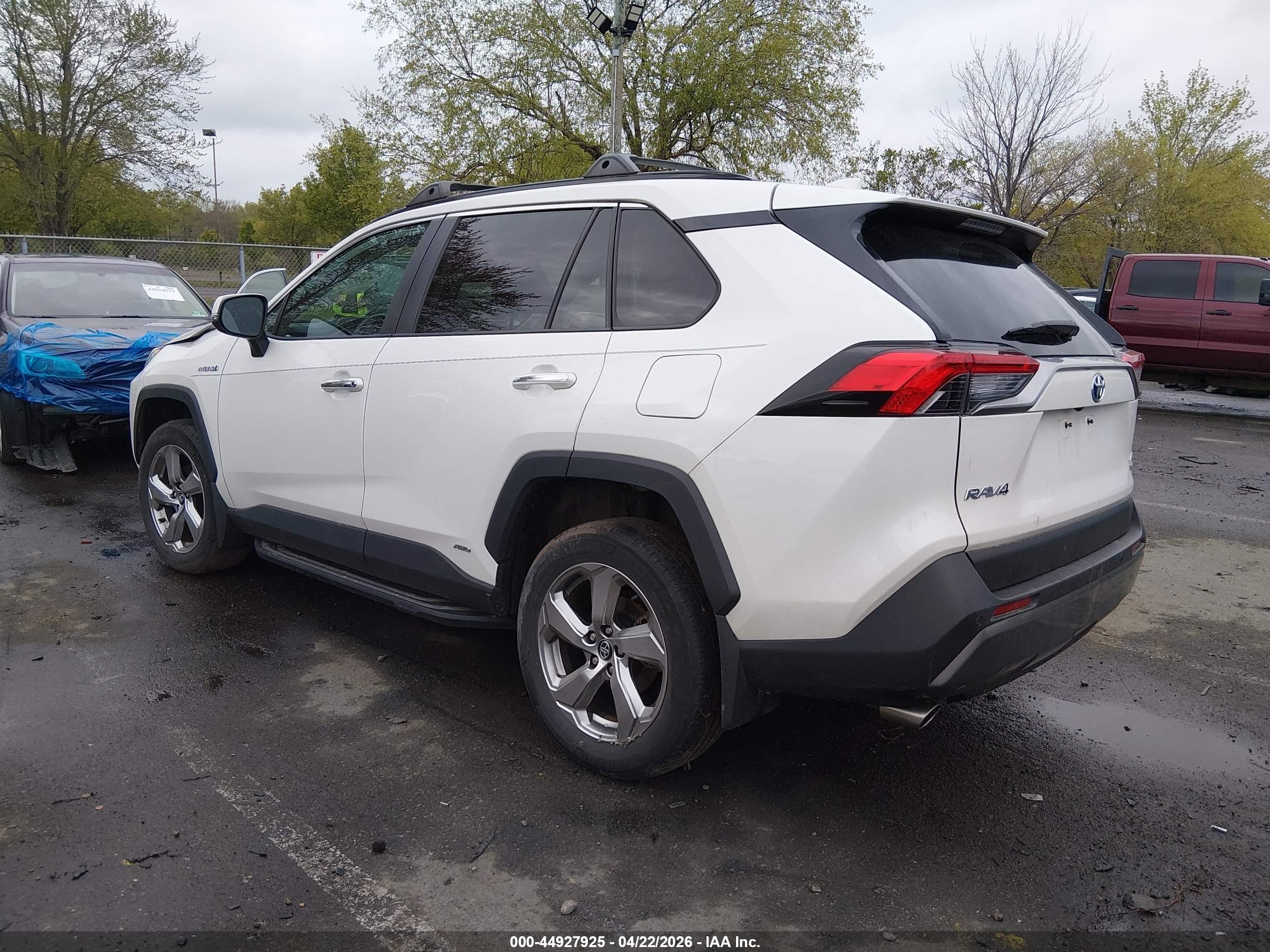 2020 Toyota Rav4 Hybrid Limited White vin: 2T3DWRFV9LW056008