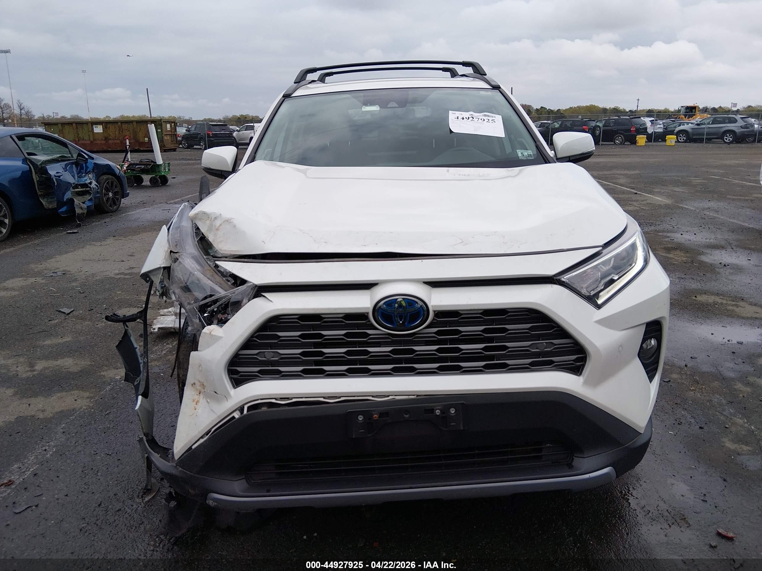 2020 Toyota Rav4 Hybrid Limited White vin: 2T3DWRFV9LW056008