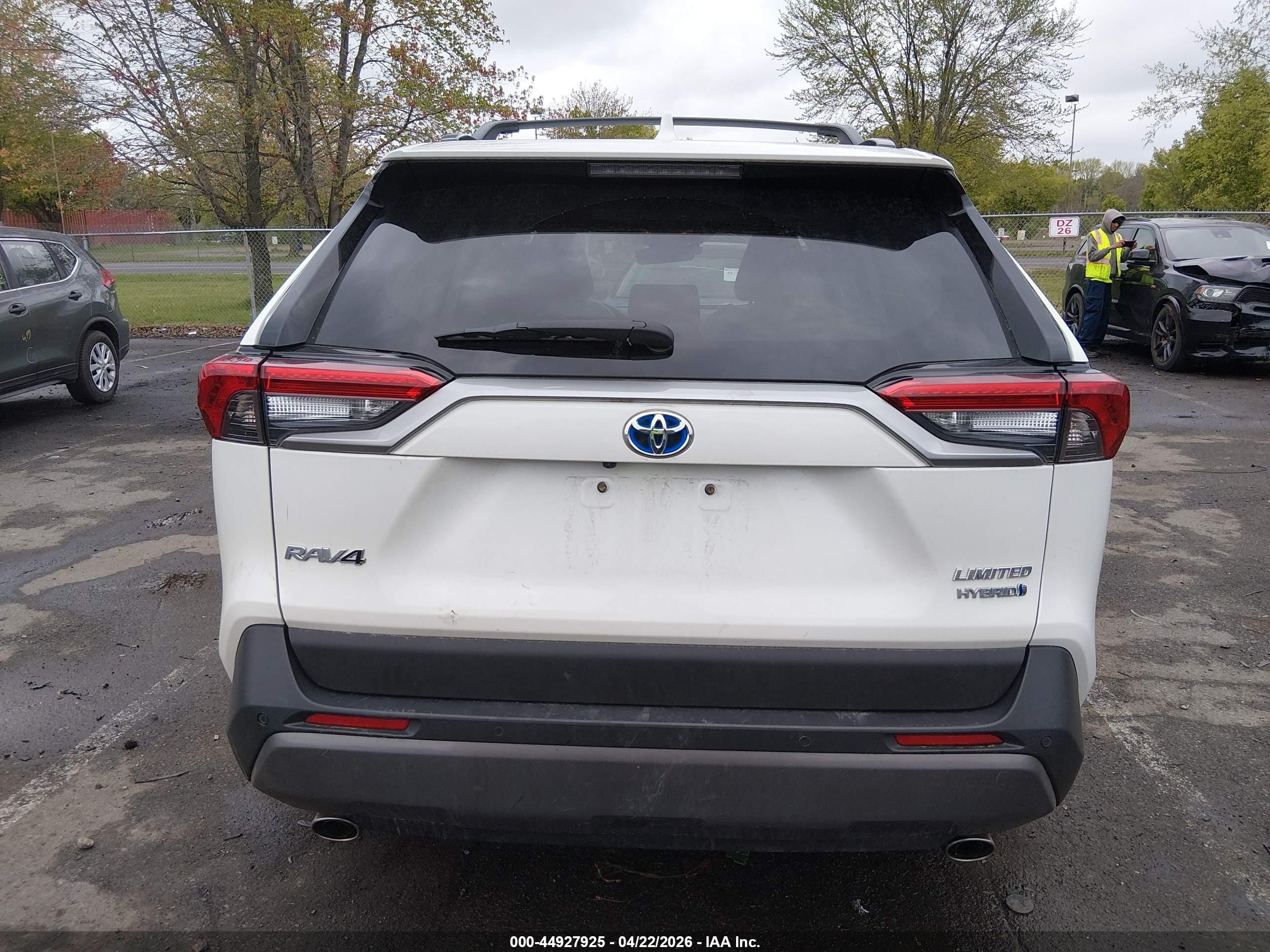 2020 Toyota Rav4 Hybrid Limited White vin: 2T3DWRFV9LW056008
