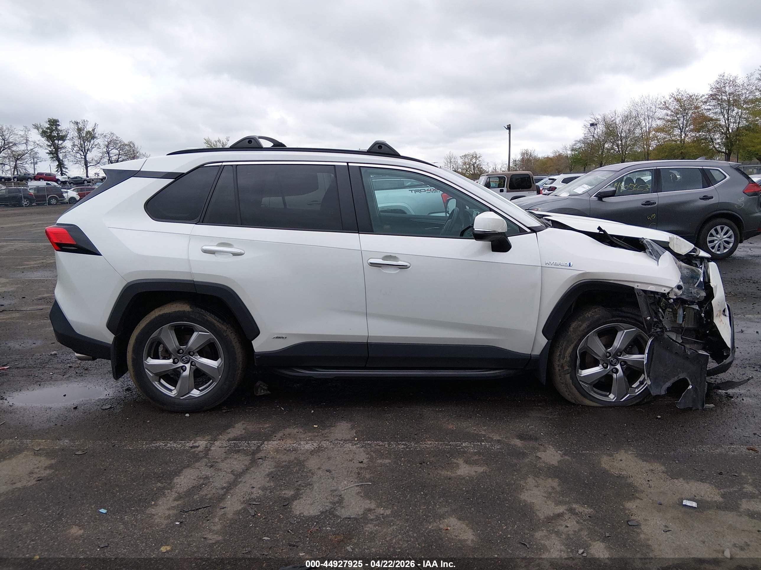2020 Toyota Rav4 Hybrid Limited White vin: 2T3DWRFV9LW056008