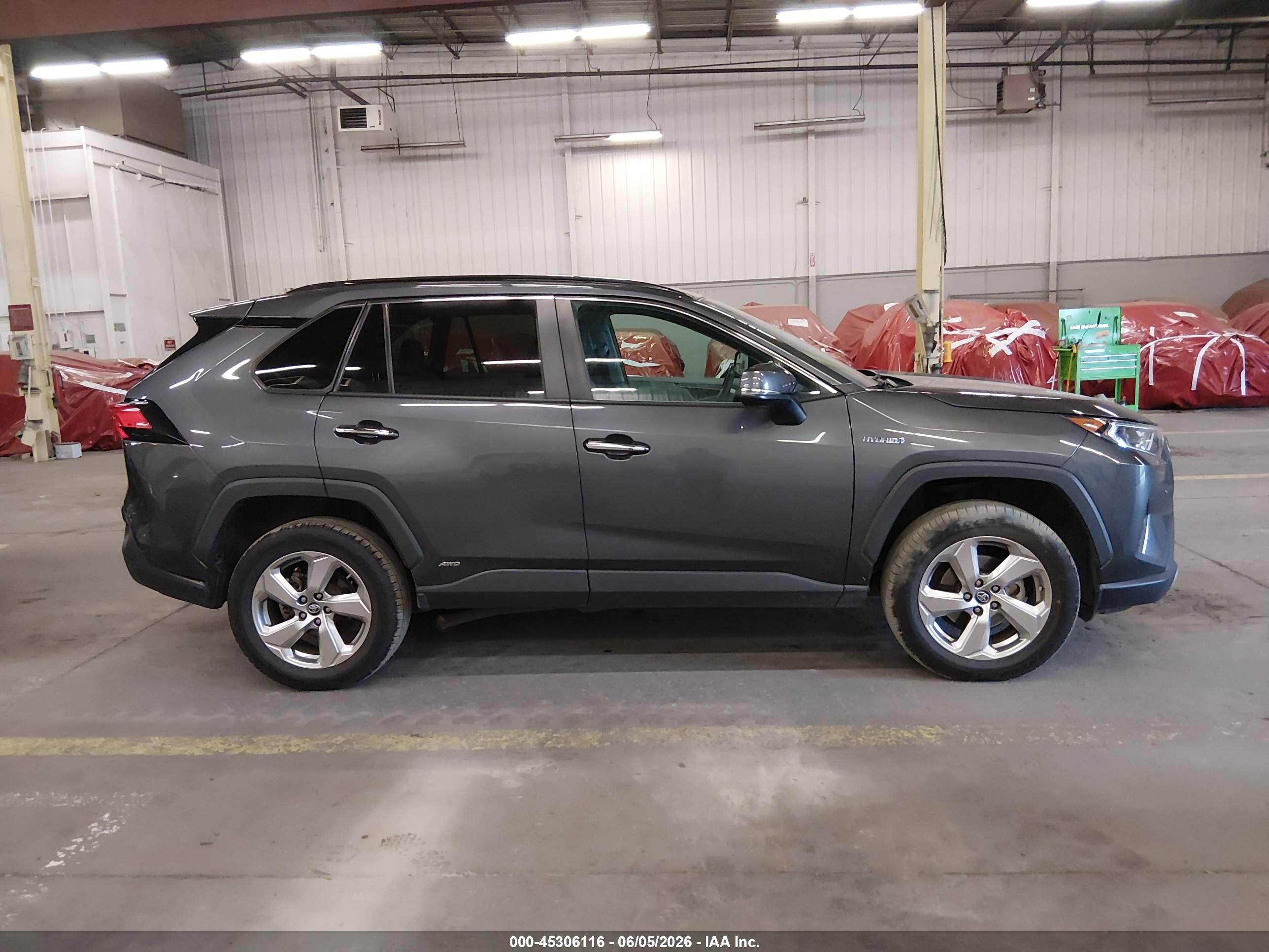 2019 Toyota Rav4 Hybrid Limited Gray vin: 2T3DWRFVXKW031567