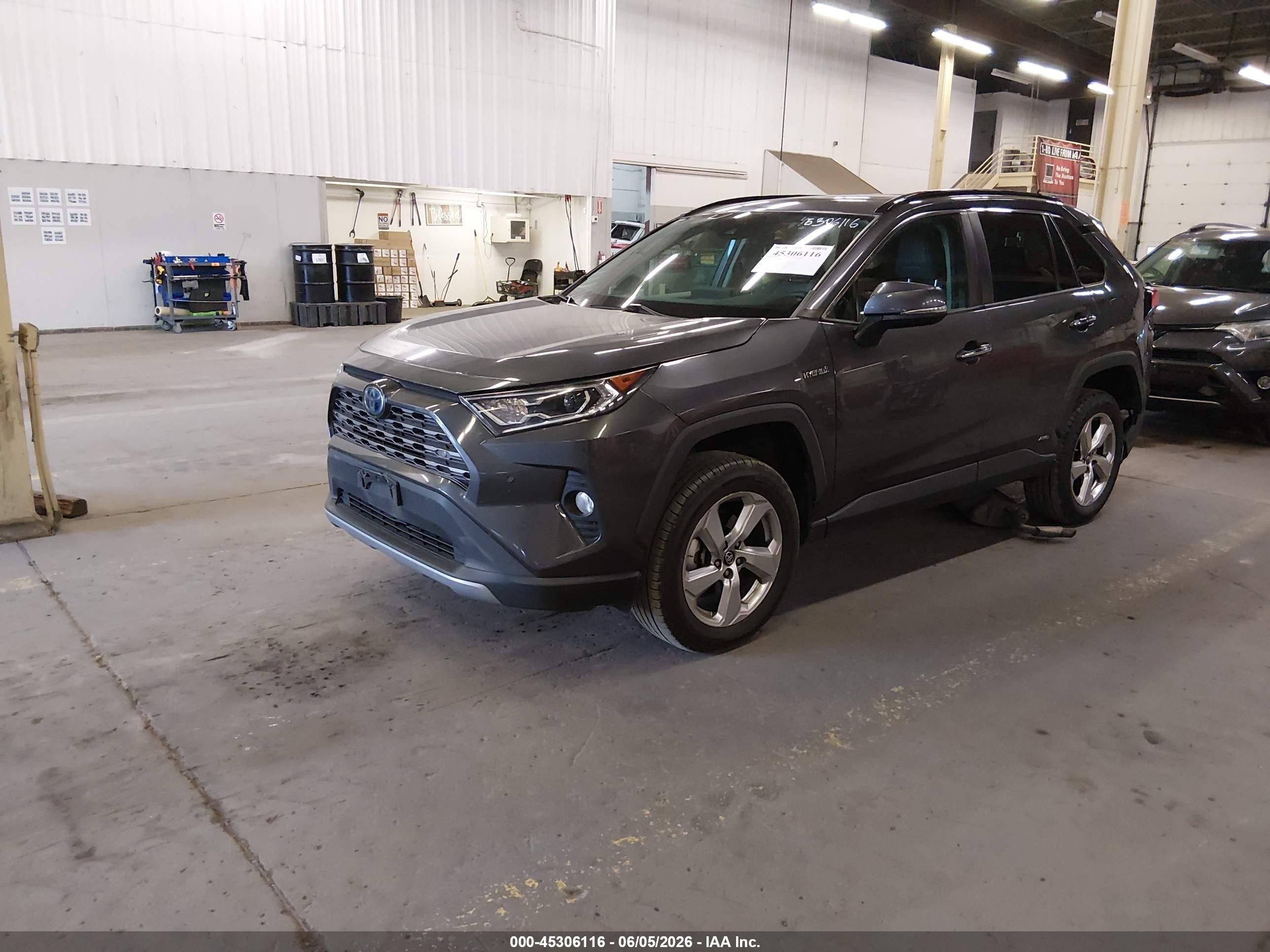 2019 Toyota Rav4 Hybrid Limited Gray vin: 2T3DWRFVXKW031567