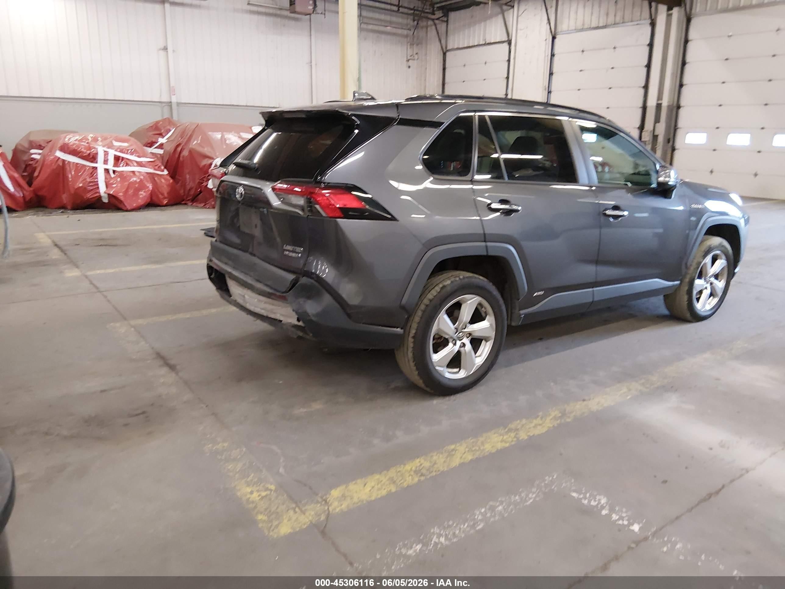 2019 Toyota Rav4 Hybrid Limited Gray vin: 2T3DWRFVXKW031567