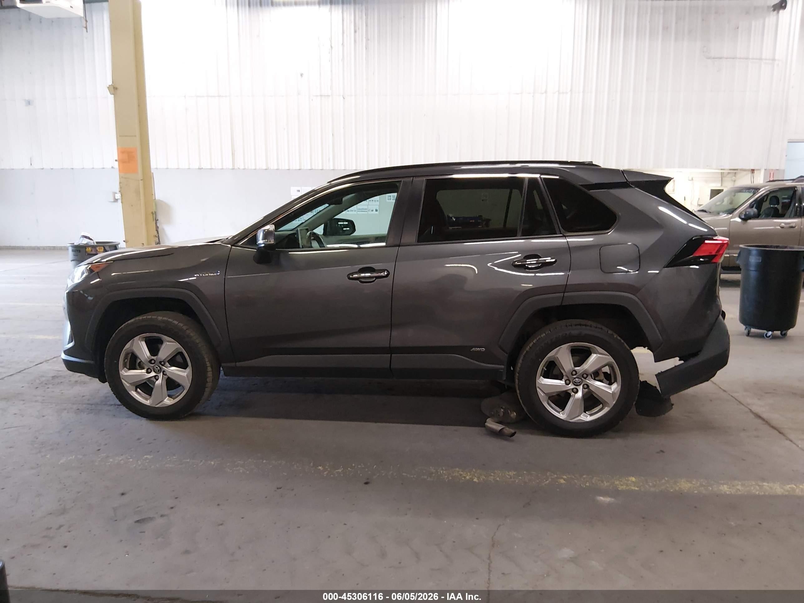 2019 Toyota Rav4 Hybrid Limited Gray vin: 2T3DWRFVXKW031567