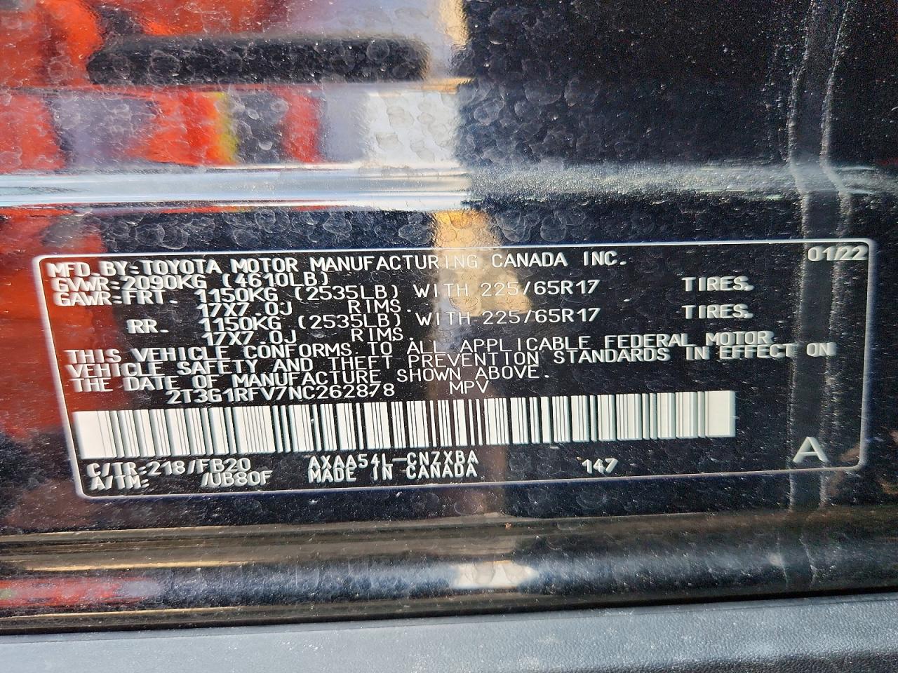 2022 Toyota Rav4 Le Black vin: 2T3G1RFV7NC262878