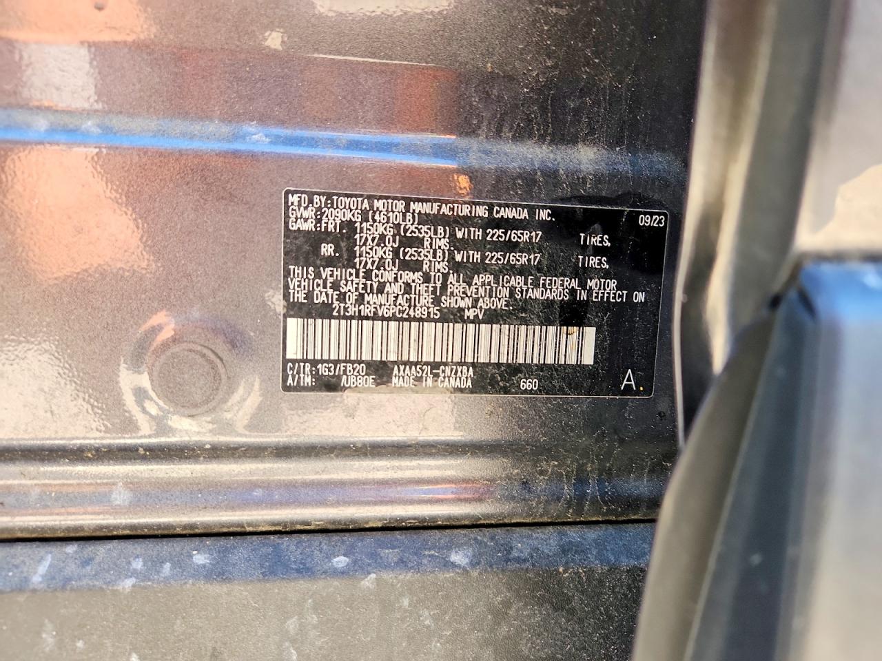 2023 Toyota Rav4 Le Серый vin: 2T3H1RFV6PC248915