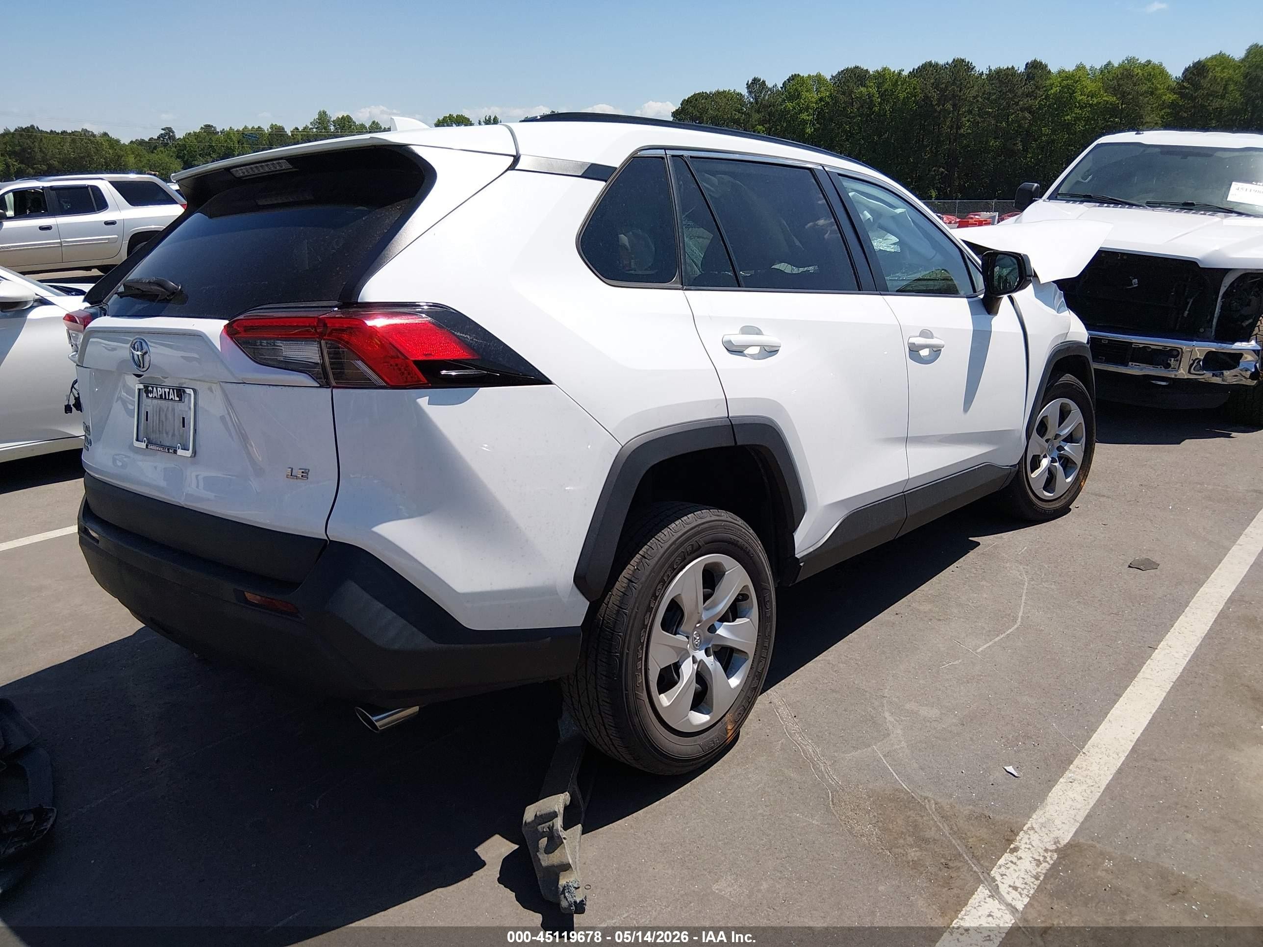2021 Toyota Rav4 Le White vin: 2T3H1RFVXMW145846
