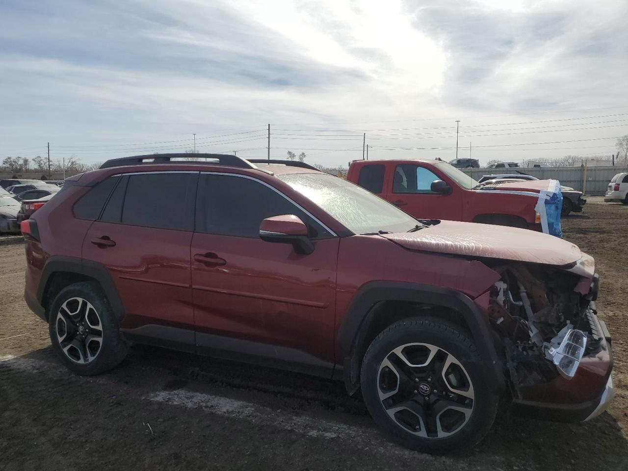 2019 Toyota Rav4 Adventure Maroon vin: 2T3J1RFV8KW021735