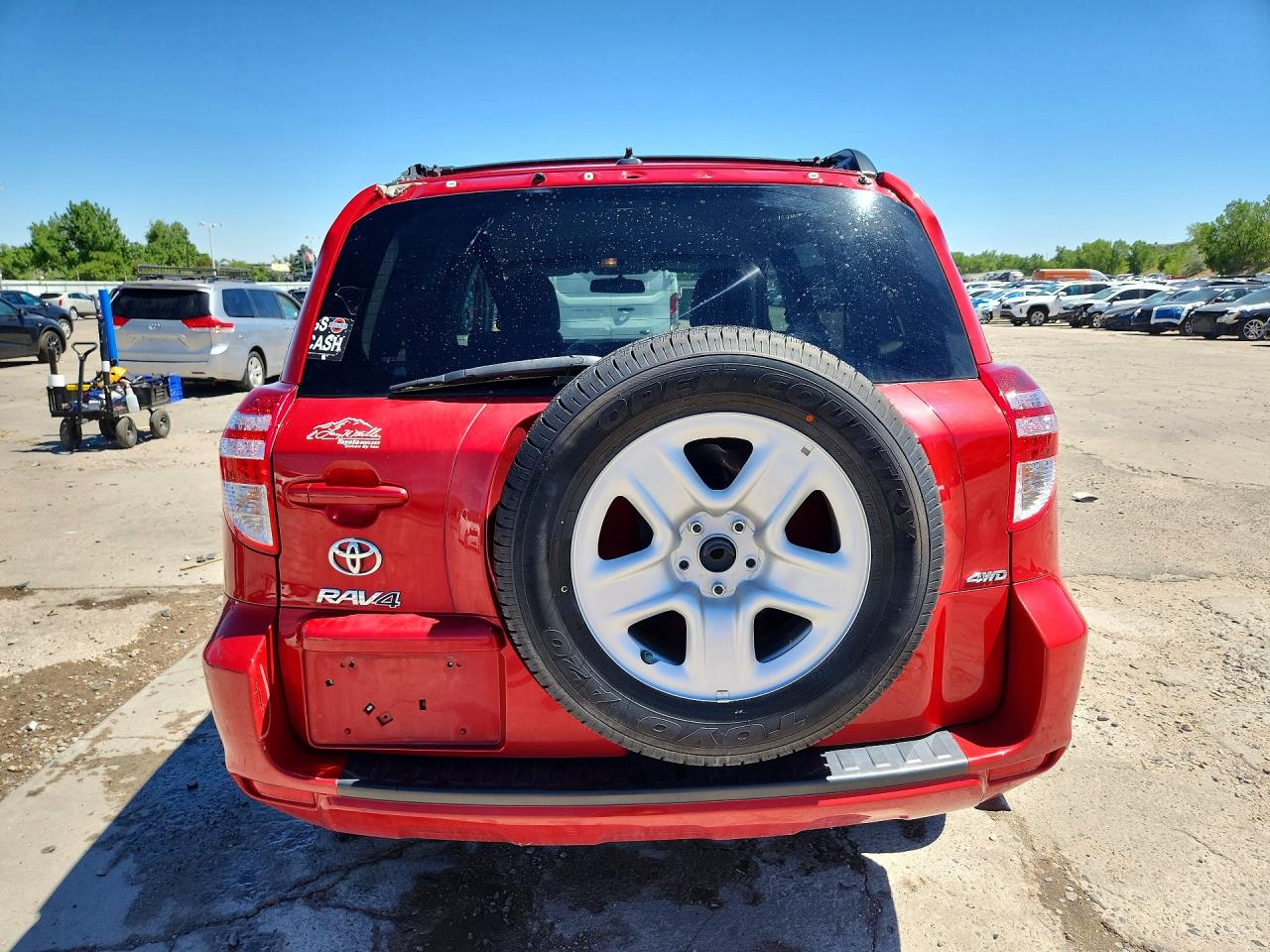 2011 Toyota Rav4 Base Red vin: 2T3JF4DV0BW126891