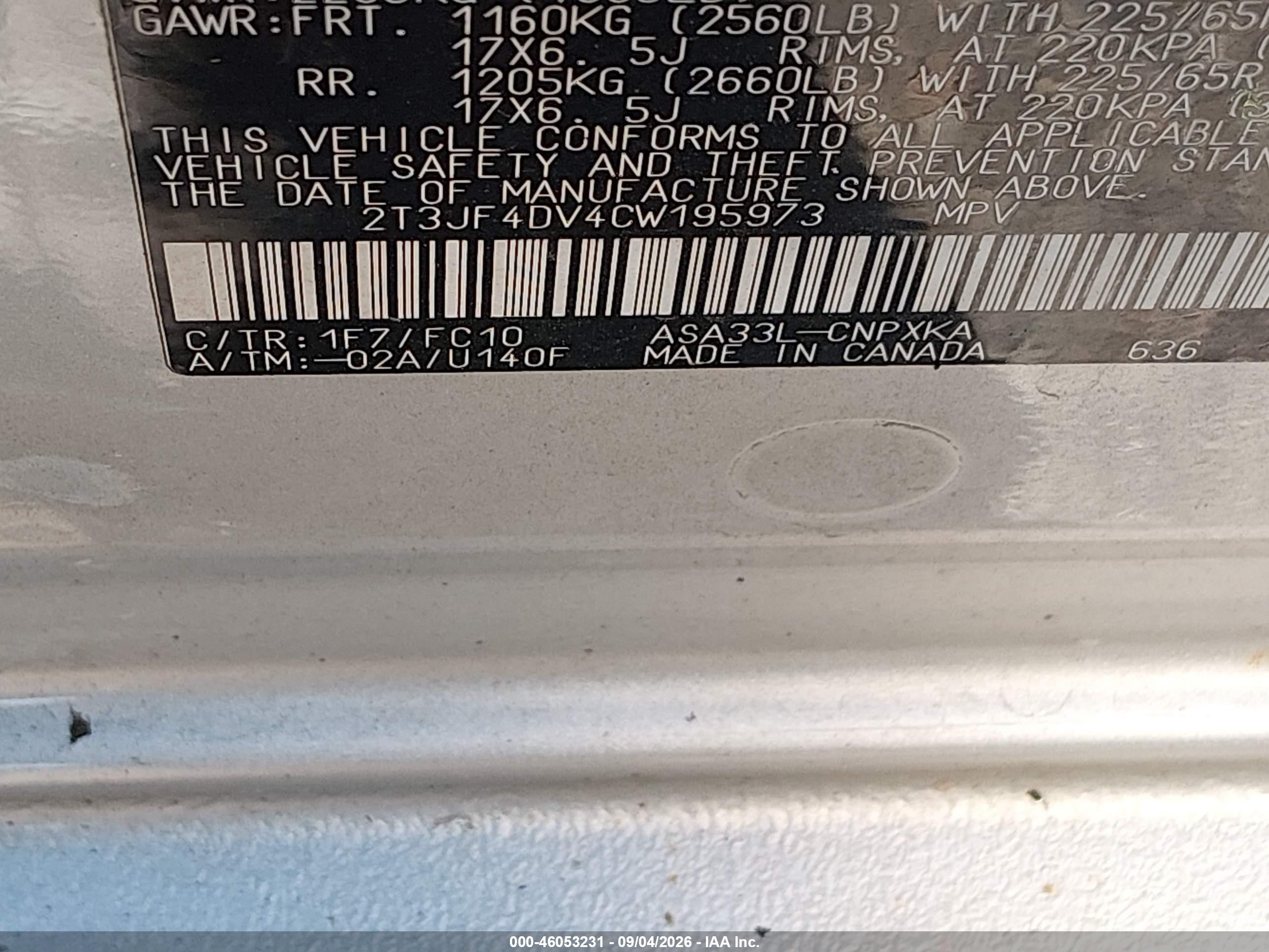 2012 Toyota Rav4   Silver vin: 2T3JF4DV4CW195973