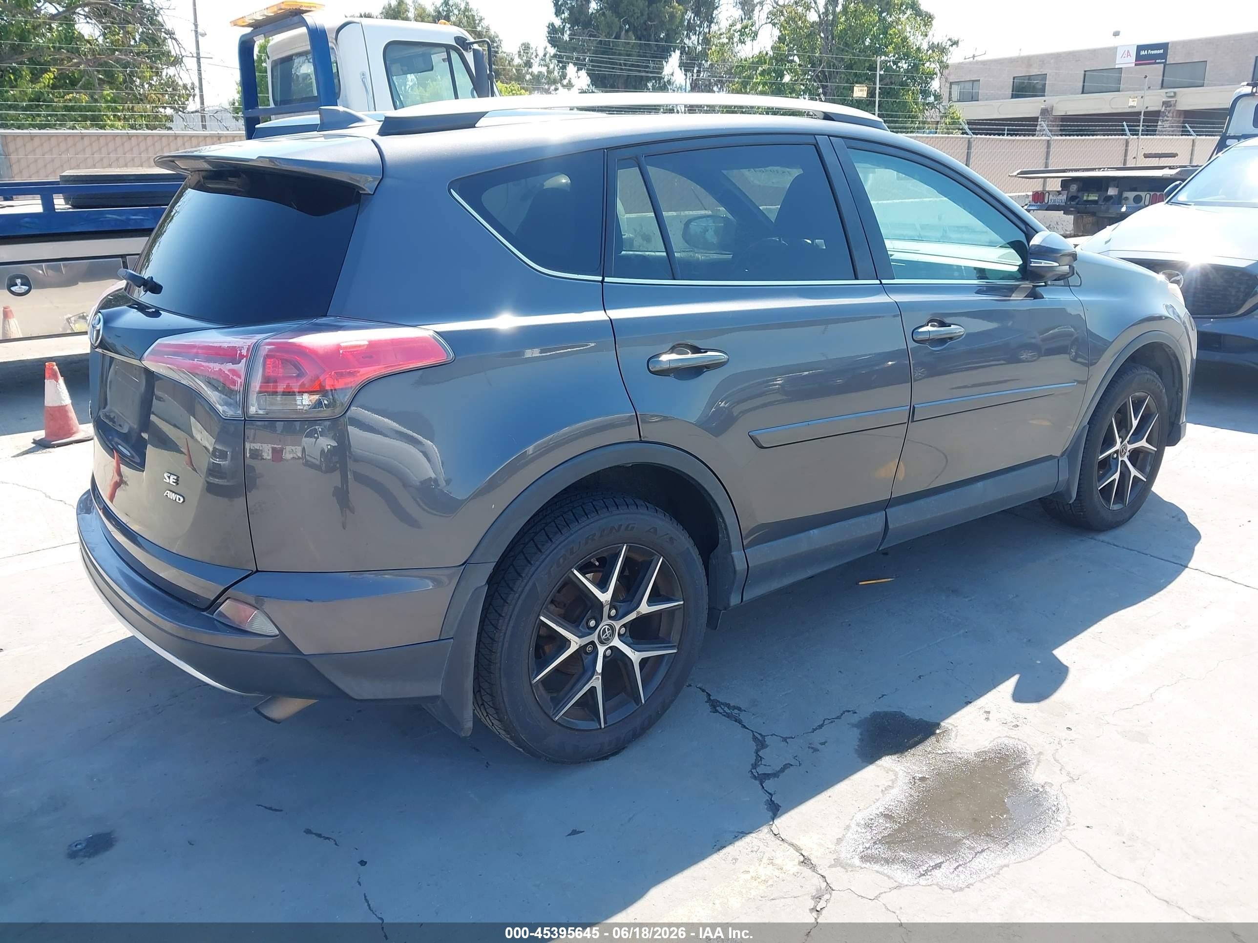 2016 Toyota Rav4 Se Gray vin: 2T3JFREV6GW456442