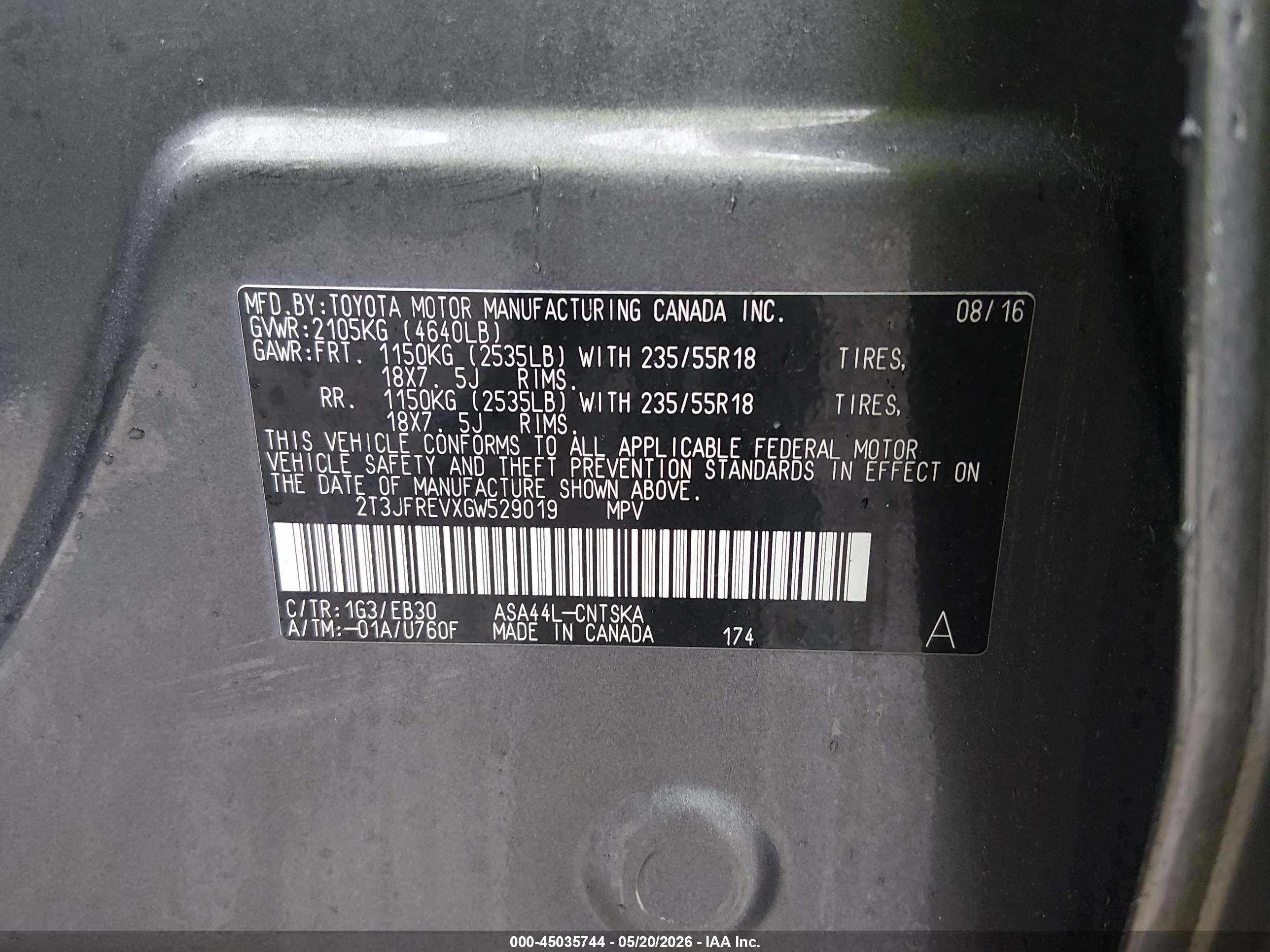 2016 Toyota Rav4 Se Gray vin: 2T3JFREVXGW529019