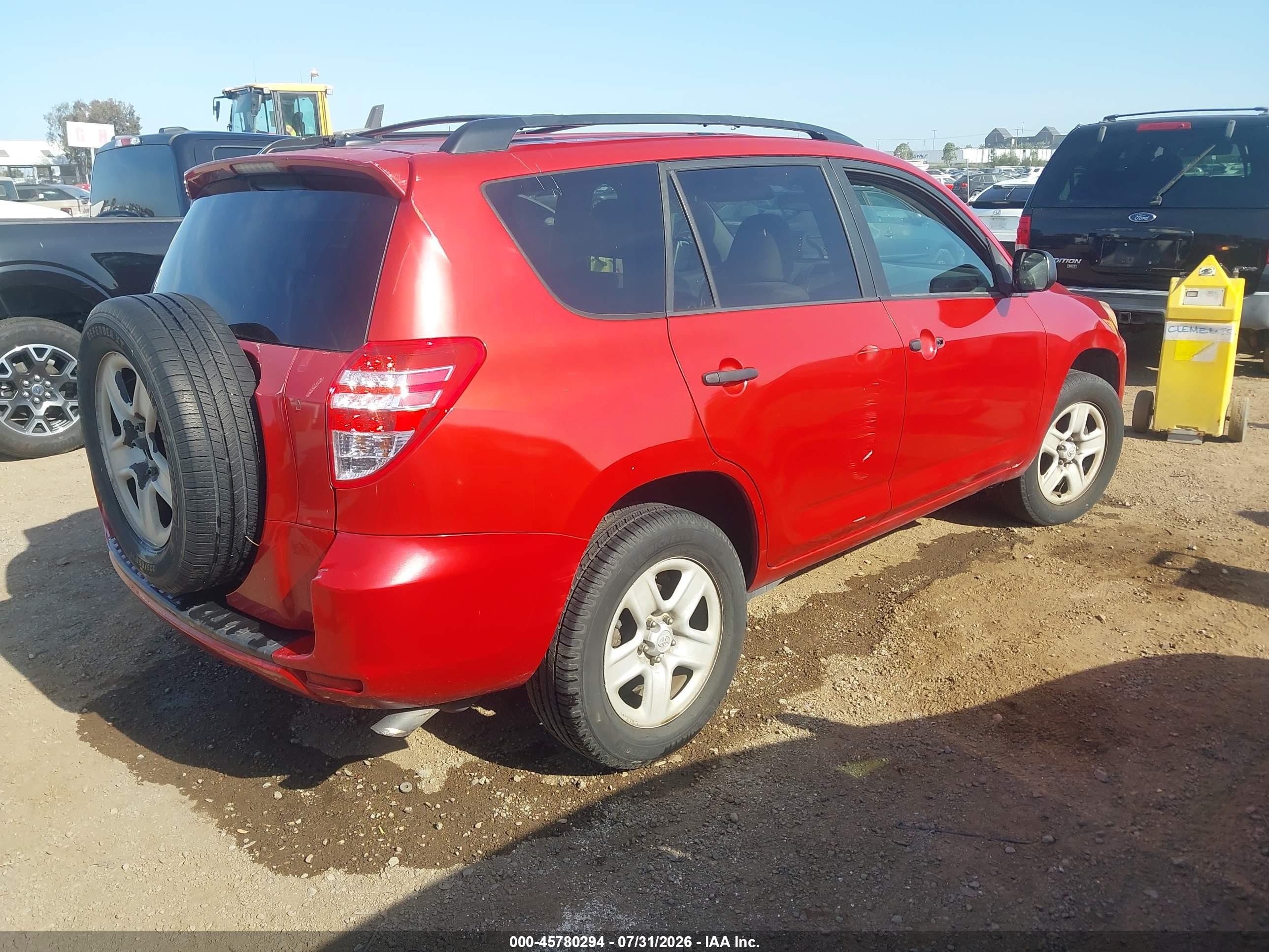 2010 Toyota Rav4   Red vin: 2T3KF4DV4AW035710