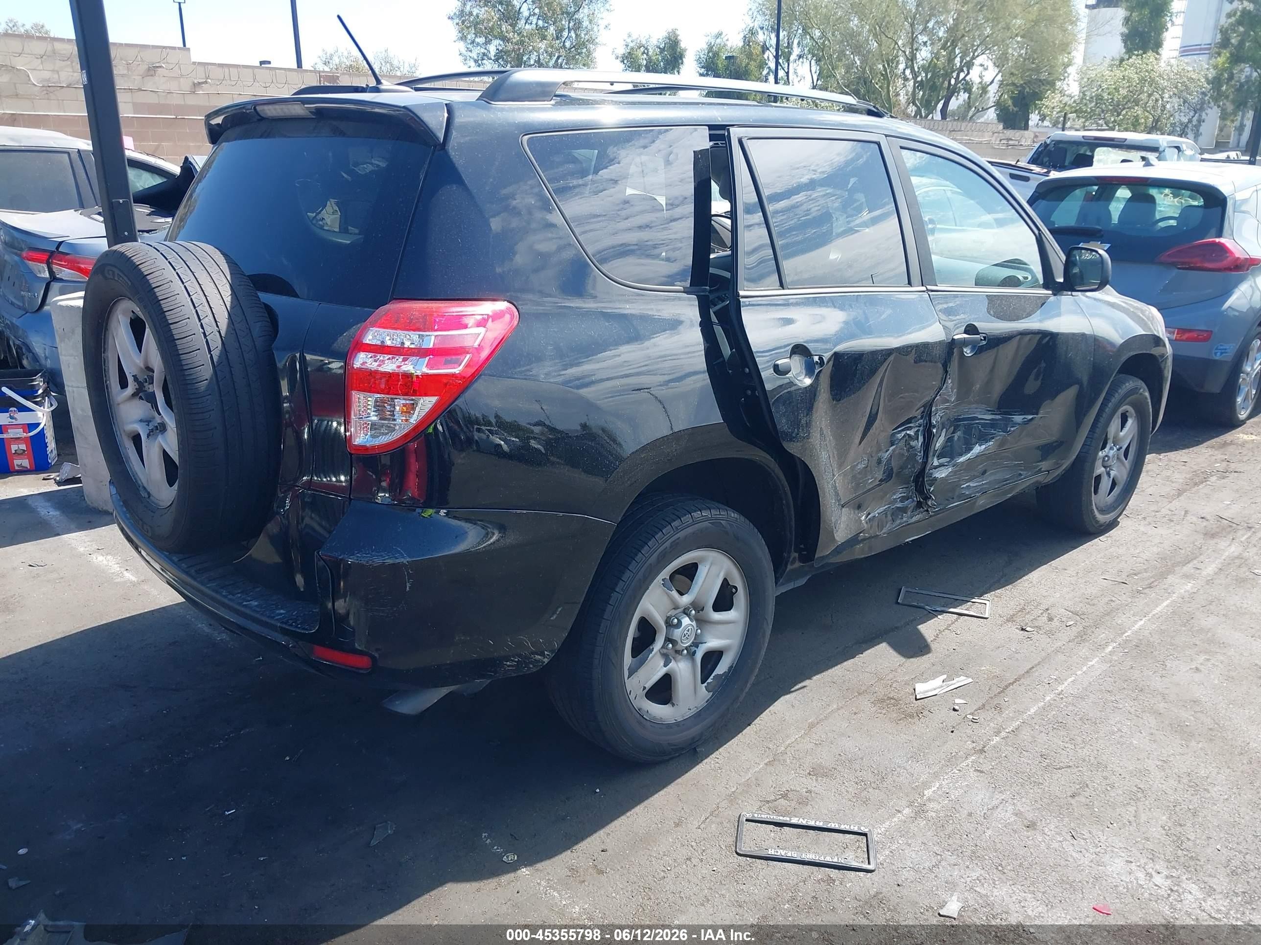 2012 Toyota Rav4   Black vin: 2T3KF4DV4CW116774