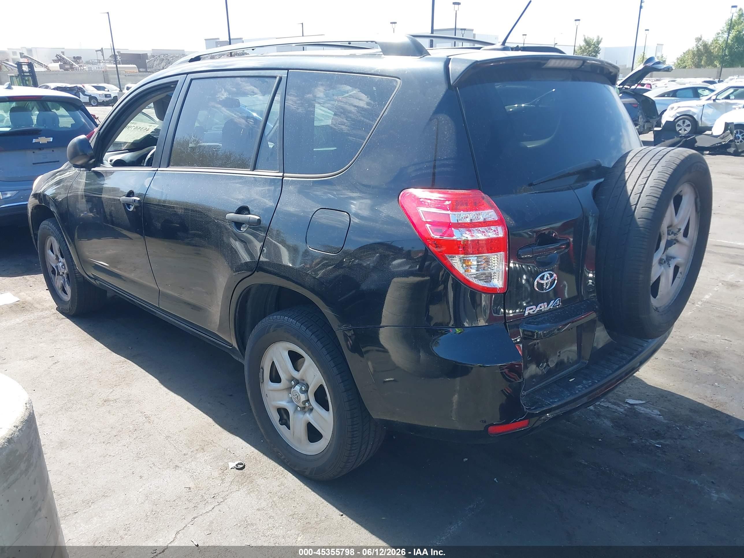 2012 Toyota Rav4   Black vin: 2T3KF4DV4CW116774