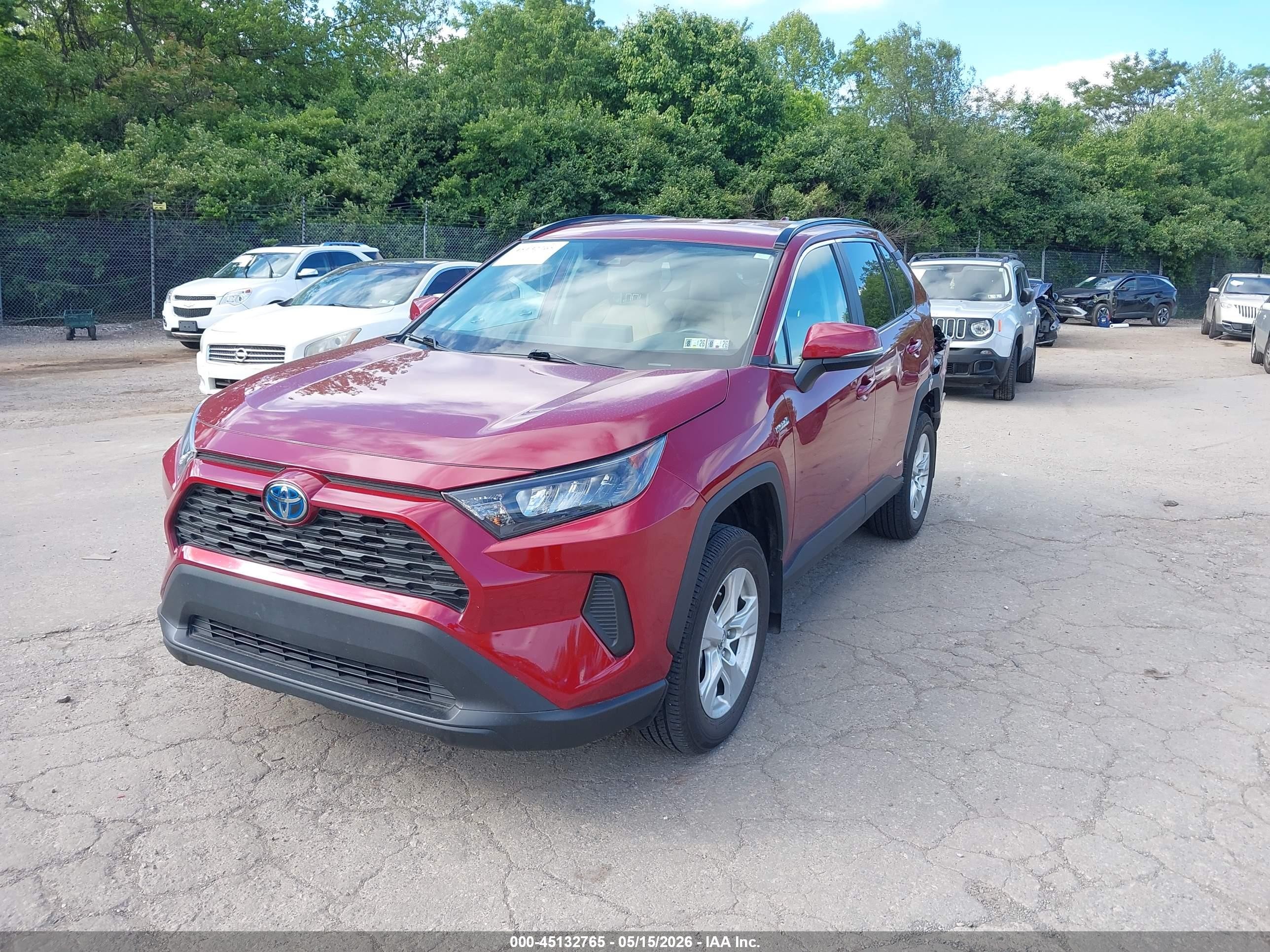 2019 Toyota Rav4 Hybrid Le Red vin: 2T3MWRFV1KW033062