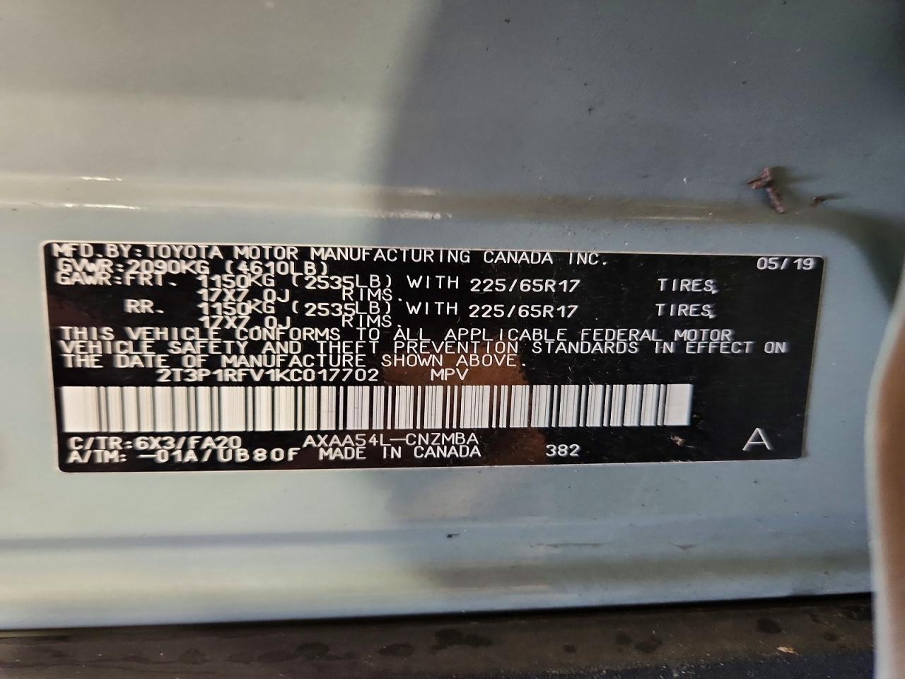 2019 Toyota Rav4 Xle Gray vin: 2T3P1RFV1KC017702