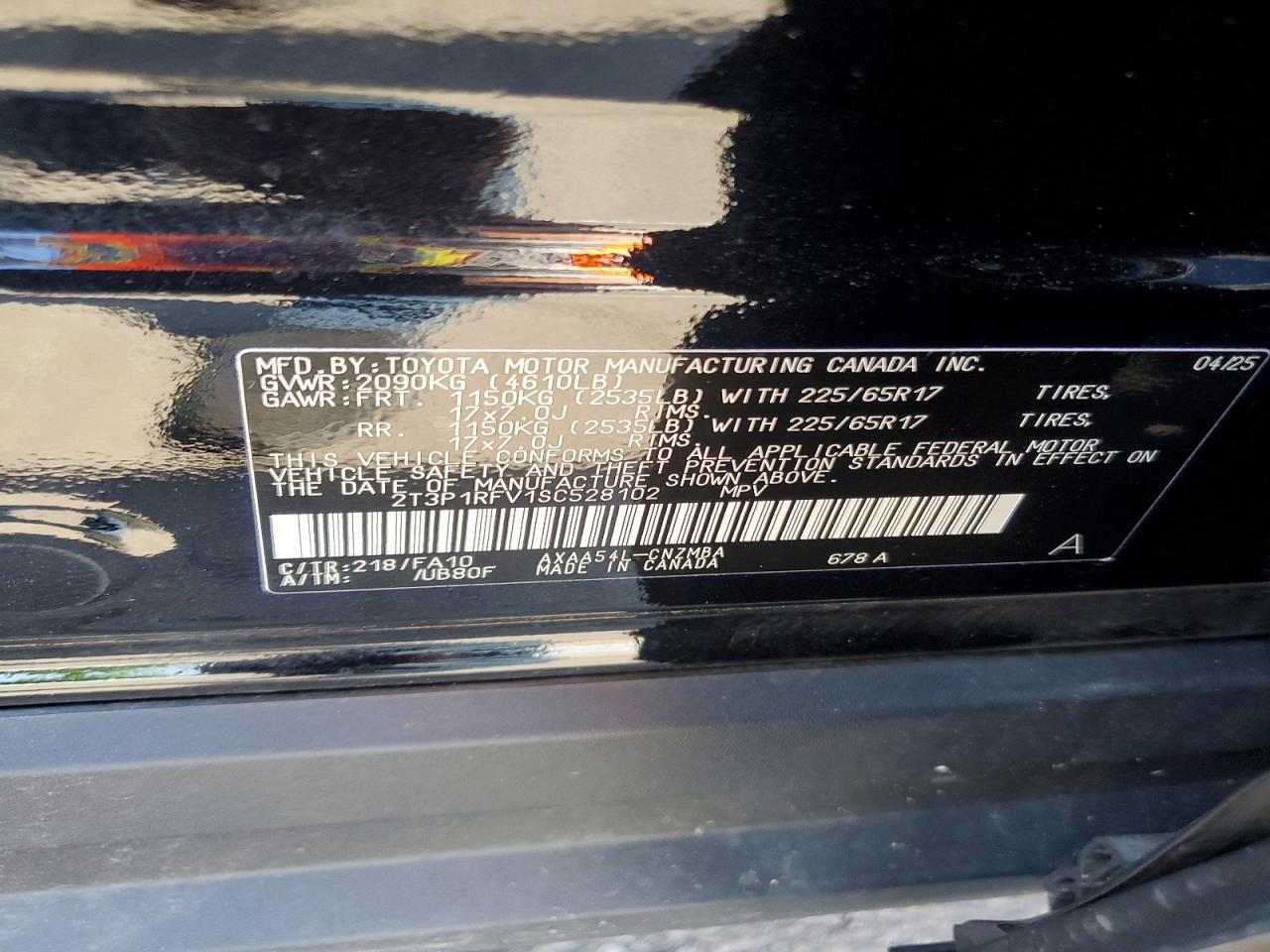 2025 Toyota Rav4 Xle Black vin: 2T3P1RFV1SC528102