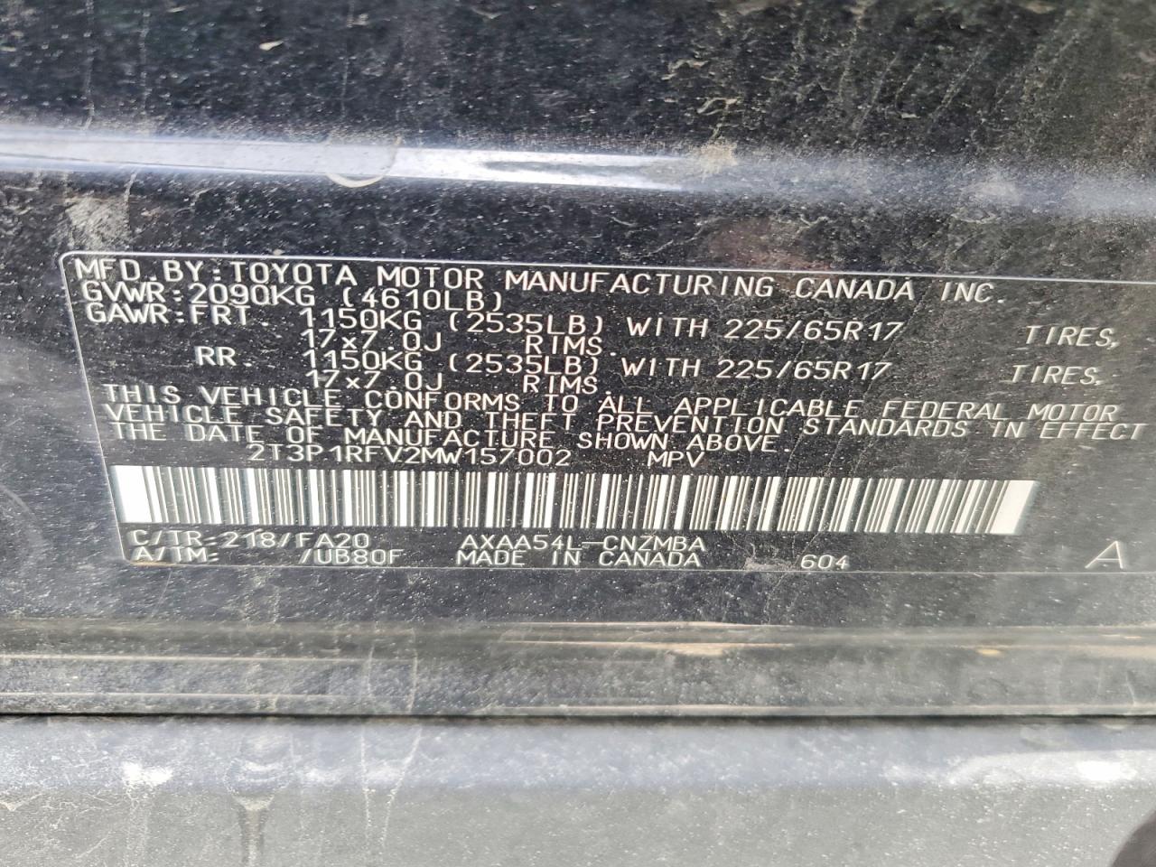 2021 Toyota Rav4 Xle Черный vin: 2T3P1RFV2MW157002