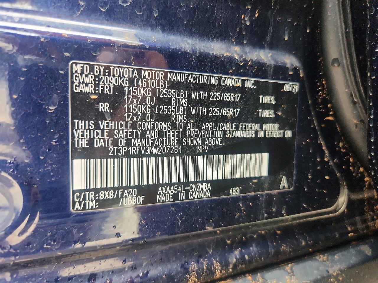 2021 Toyota Rav4 Xle Синий vin: 2T3P1RFV3MW207261