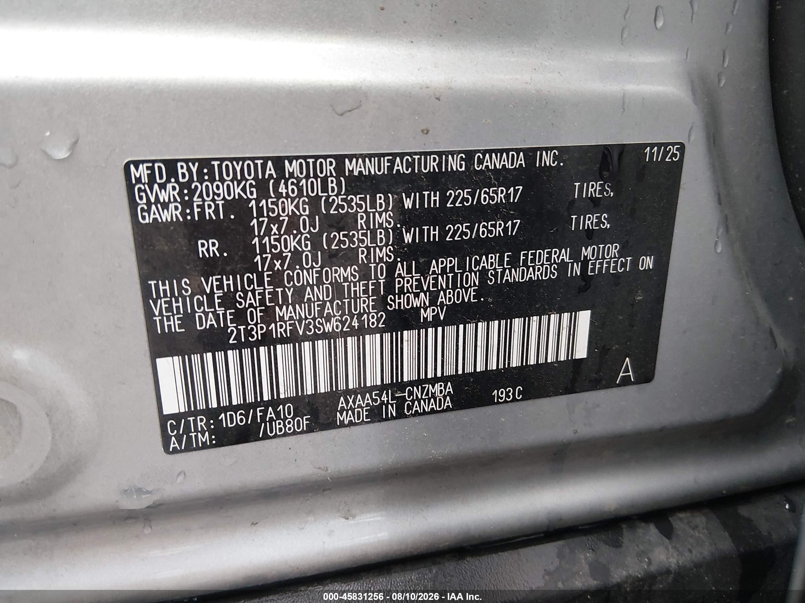 2025 Toyota Rav4 Xle Silver vin: 2T3P1RFV3SW624182