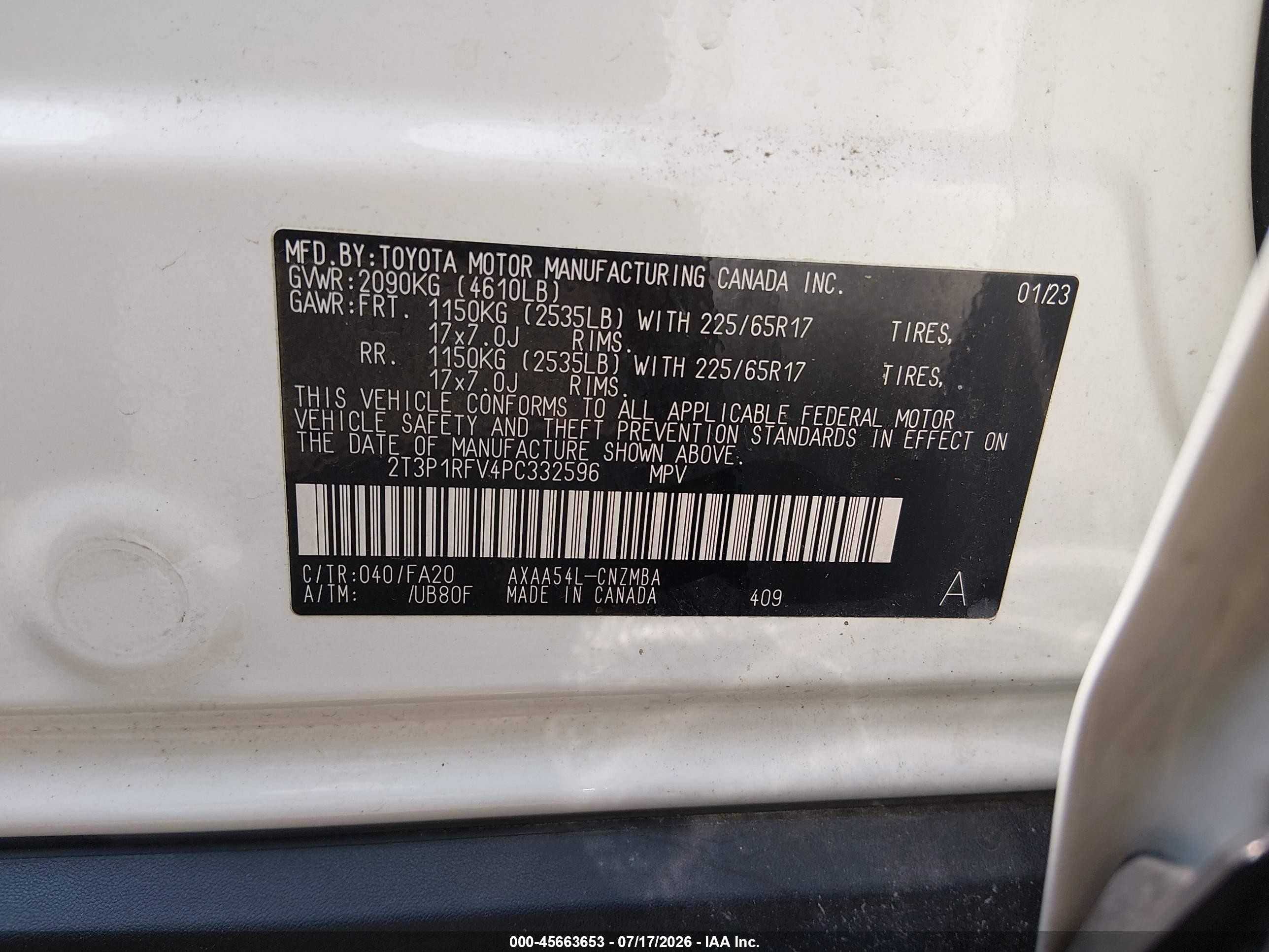 2023 Toyota Rav4 Xle White vin: 2T3P1RFV4PC332596