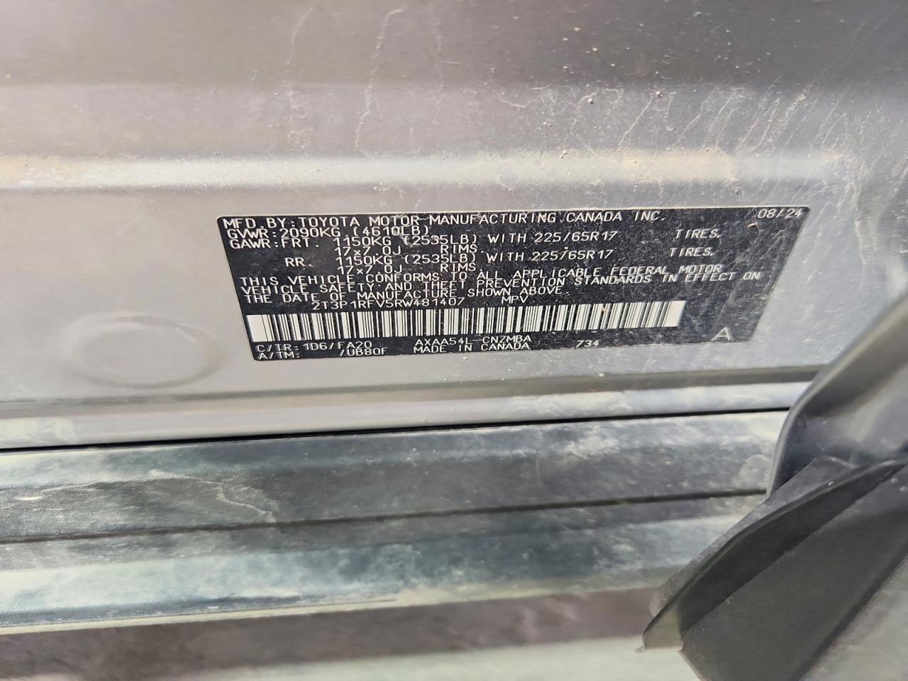 2024 Toyota Rav4 Xle Silver vin: 2T3P1RFV5RW481407