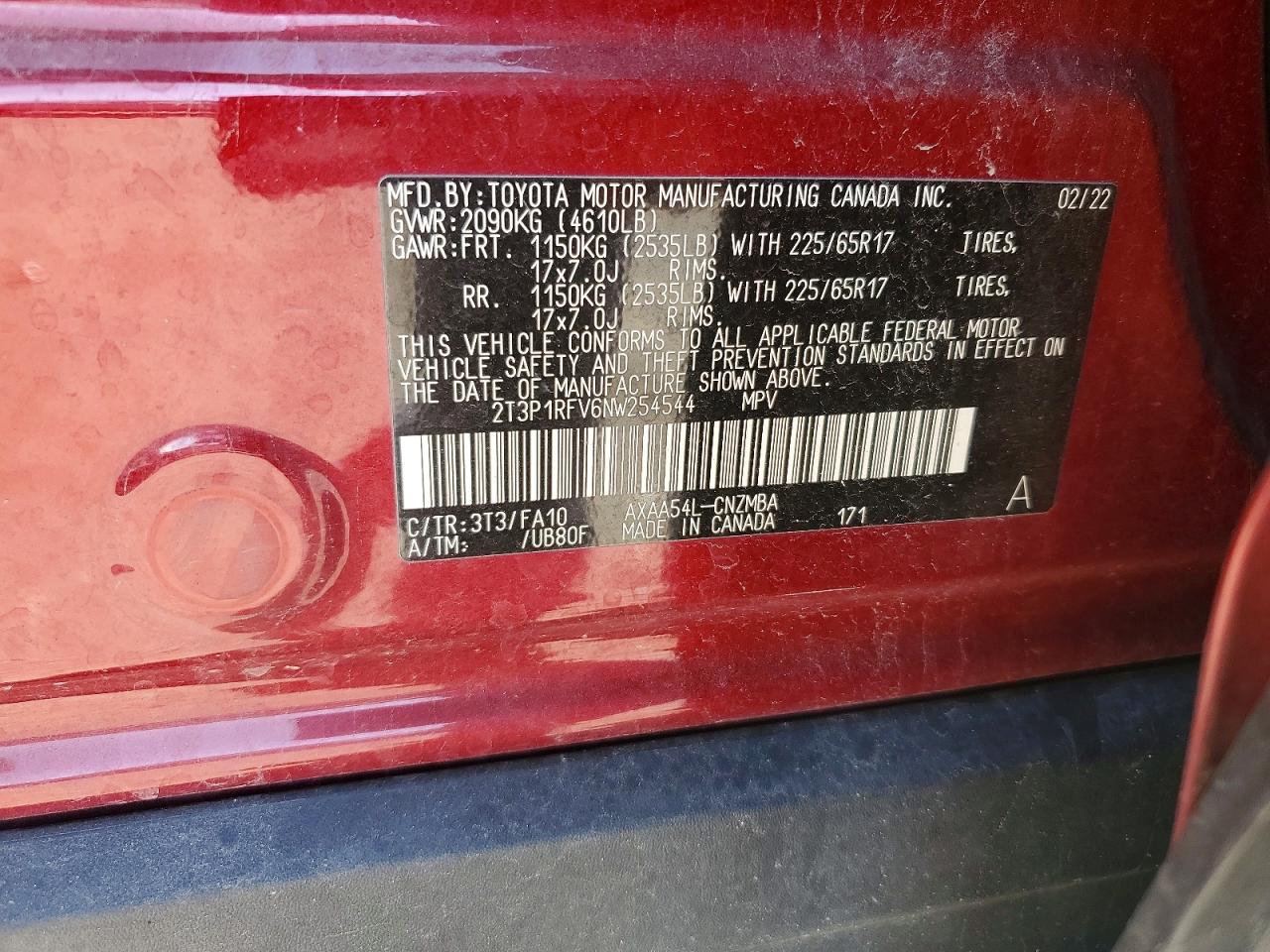 2022 Toyota Rav4 Xle Red vin: 2T3P1RFV6NW254544