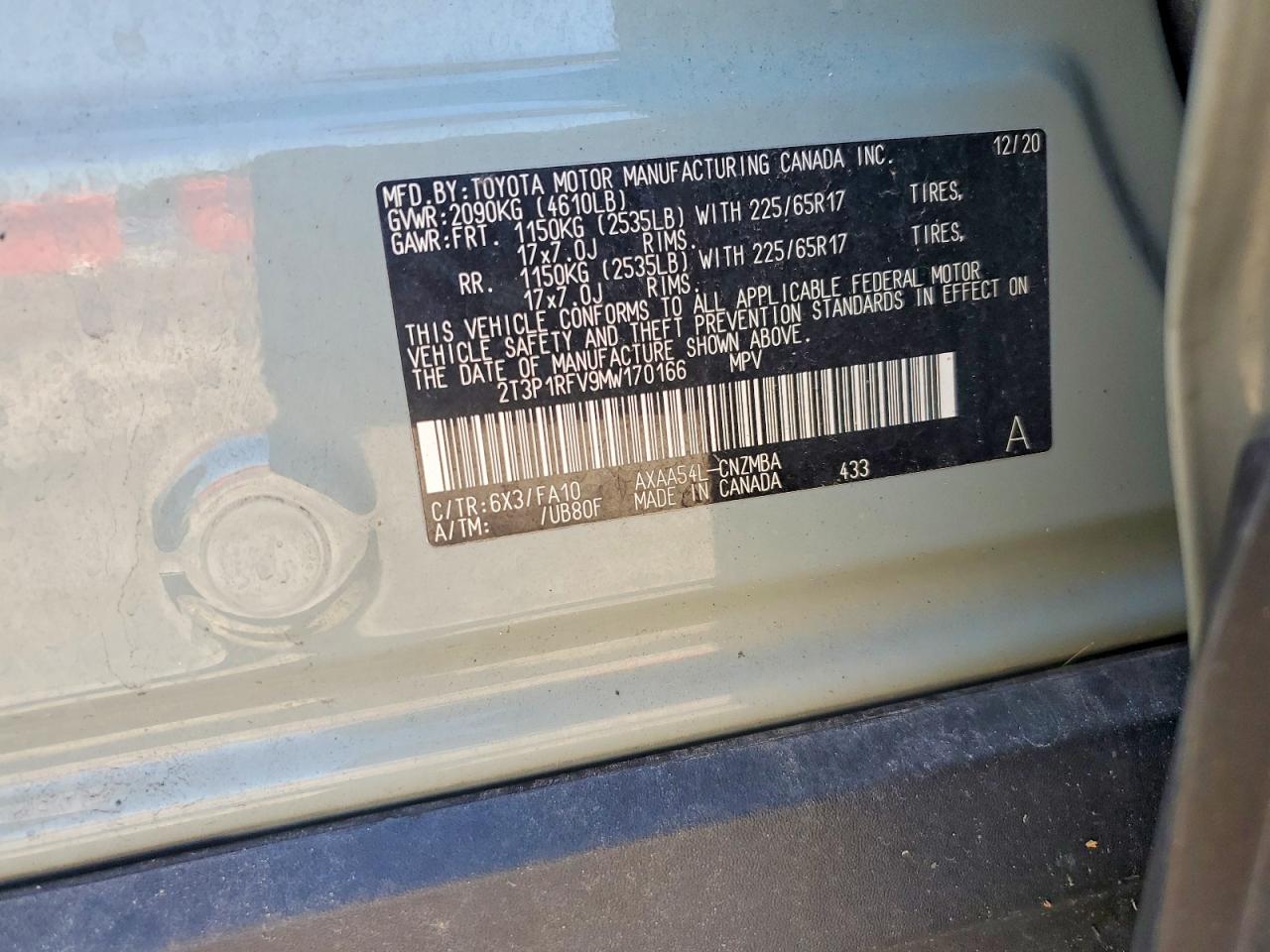 2021 Toyota Rav4 Xle Blue vin: 2T3P1RFV9MW170166