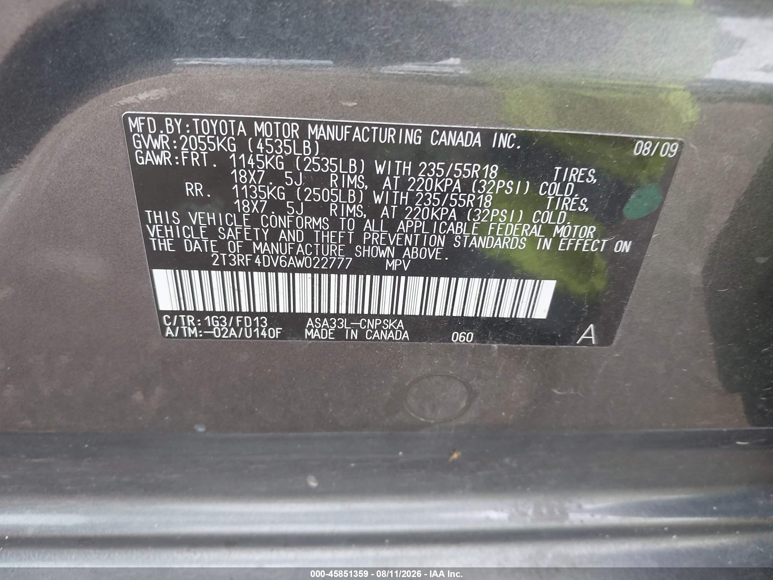 2010 Toyota Rav4 Sport Gray vin: 2T3RF4DV6AW022777