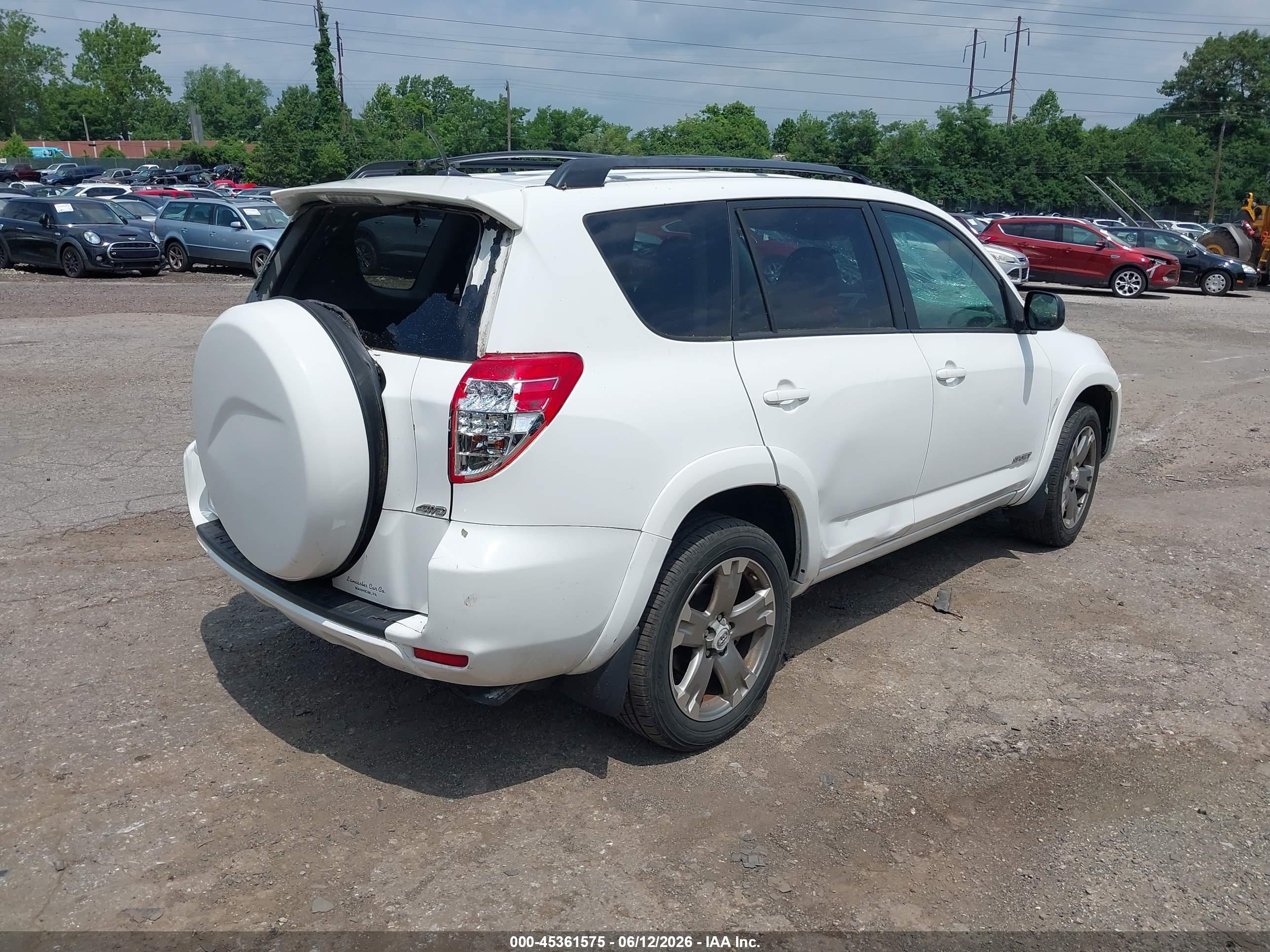 2011 Toyota Rav4 Sport White vin: 2T3RF4DV7BW093634