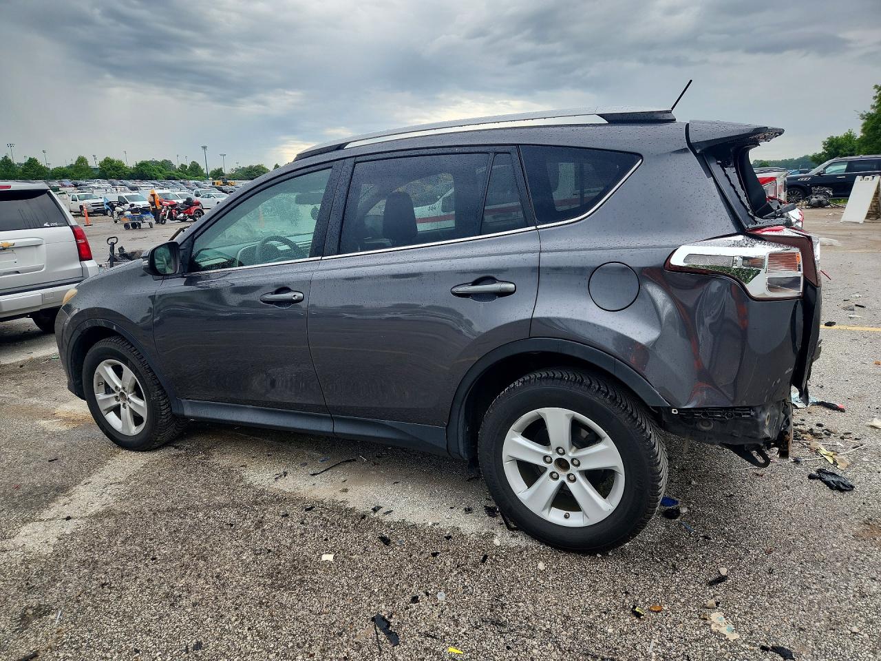 2013 Toyota Rav4 Xle Gray vin: 2T3RFREV0DW021916