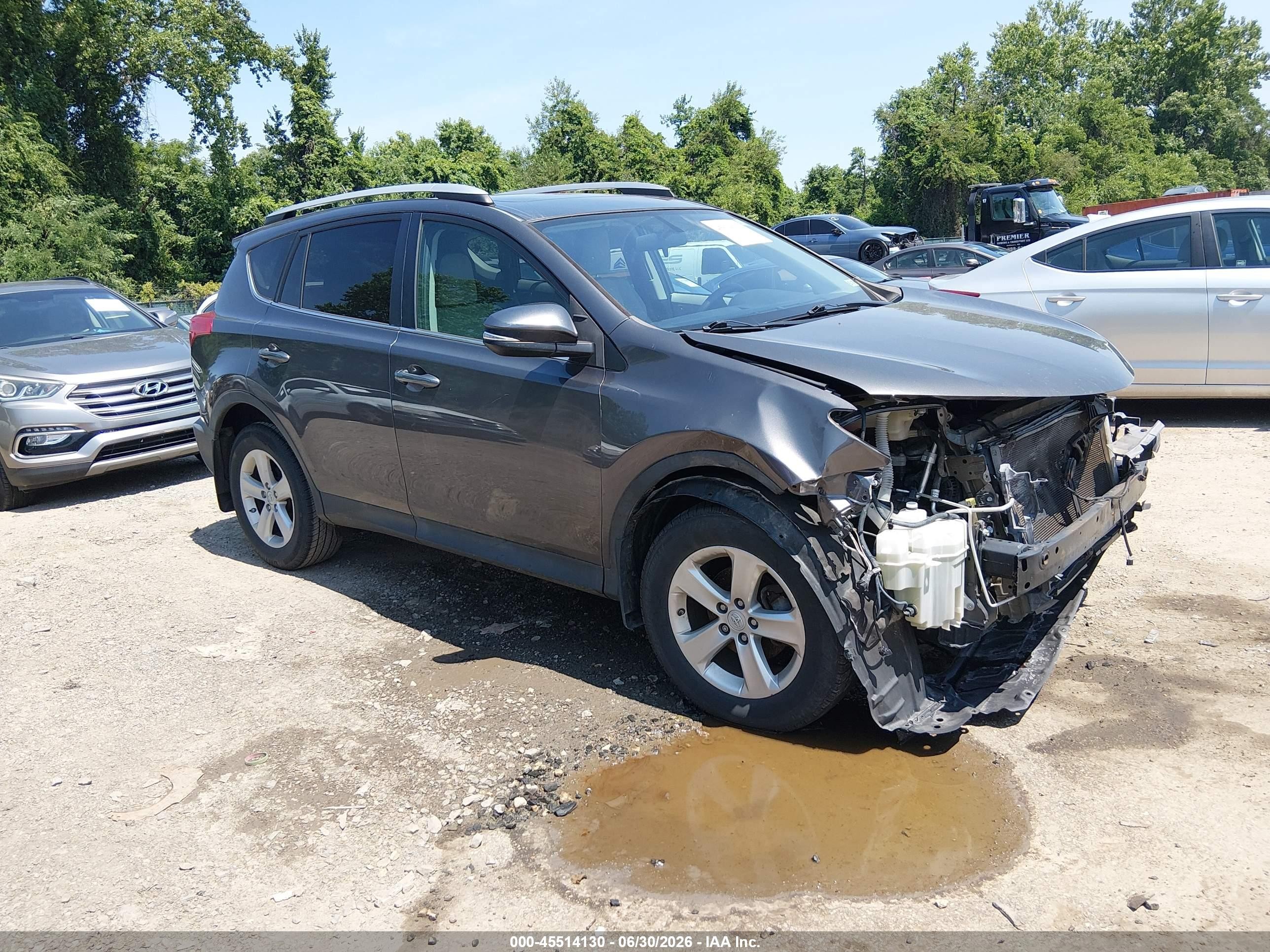 2013 Toyota Rav4 Xle Серый vin: 2T3RFREV0DW036559