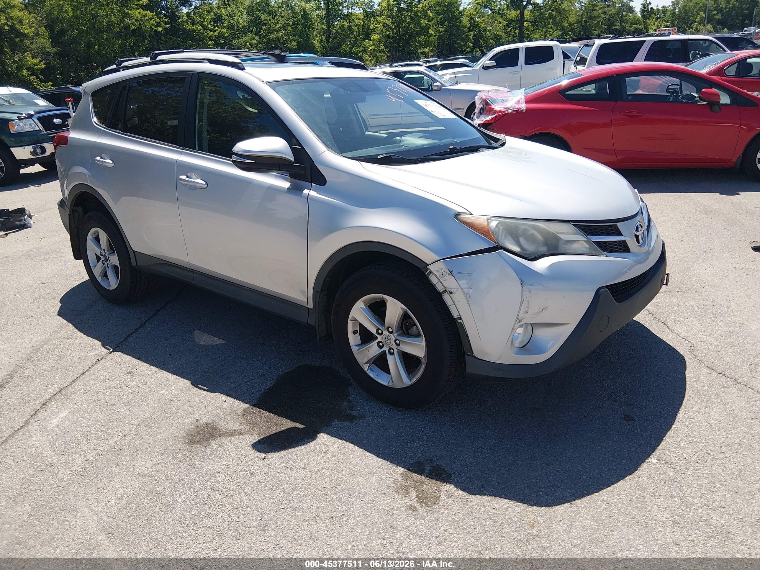 2013 Toyota Rav4 Xle Серый vin: 2T3RFREV0DW042393