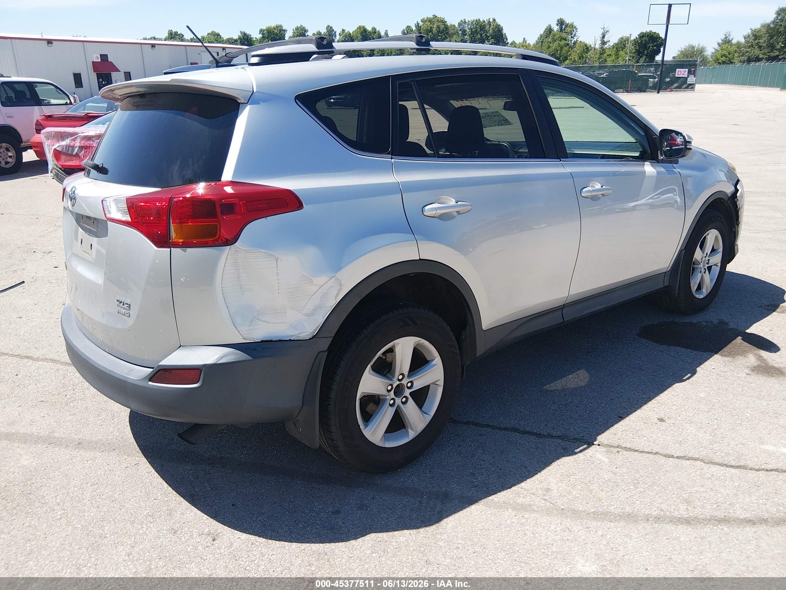 2013 Toyota Rav4 Xle Серый vin: 2T3RFREV0DW042393