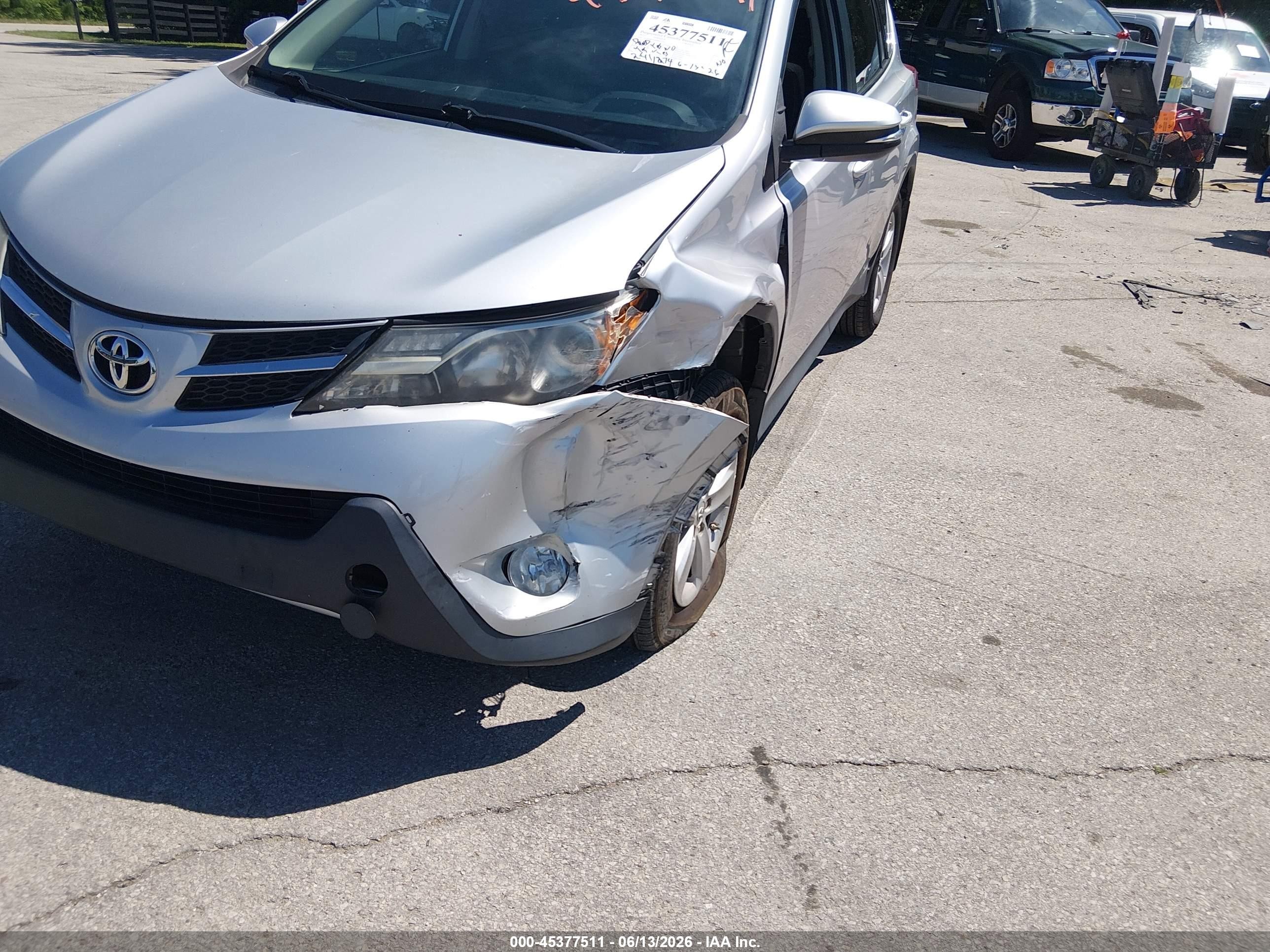 2013 Toyota Rav4 Xle Серый vin: 2T3RFREV0DW042393
